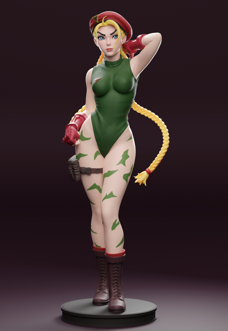 1439 Cammy Special Edition - Street Fighter - STL 3D Print Files - 3D Printed Garage Kit ガレージキット Resin Model Scale Figure フィギュア