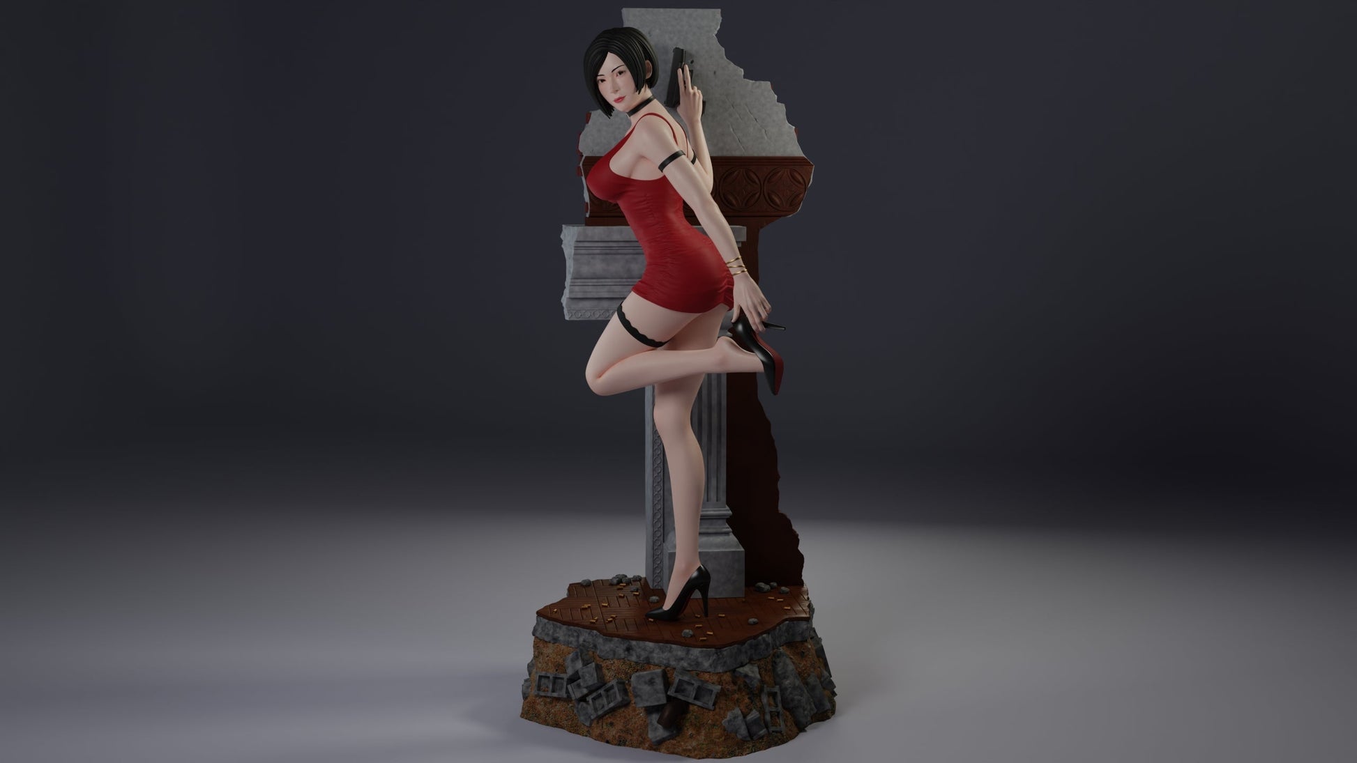Ada Wong Special Edition - Resident Evil - STL 3D Print Files - 3D Printed Garage Kit ガレージキット Resin Model Scale Figure フィギュア