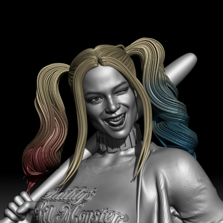 Harley Quinn Special Edition - Margot Robbie - STL 3D Print Files - 3D Printed Garage Kit ガレージキット Resin Model Scale Figure フィギュア