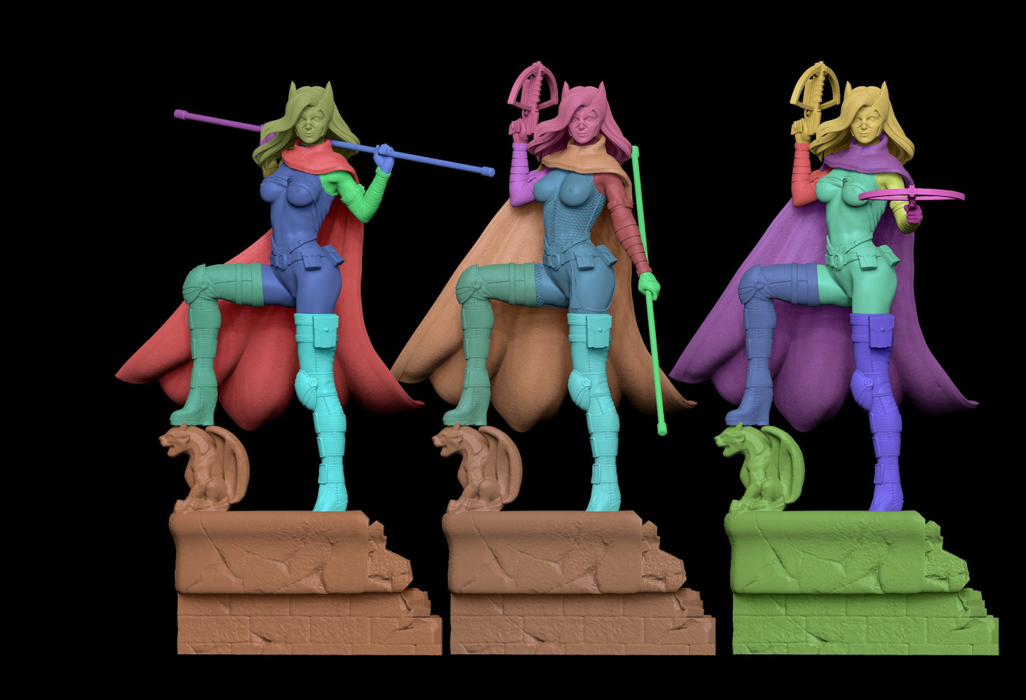 1484 Huntress Special Edition - STL 3D Print Files - 3D Printed Garage Kit ガレージキット Resin Model Scale Figure フィギュア