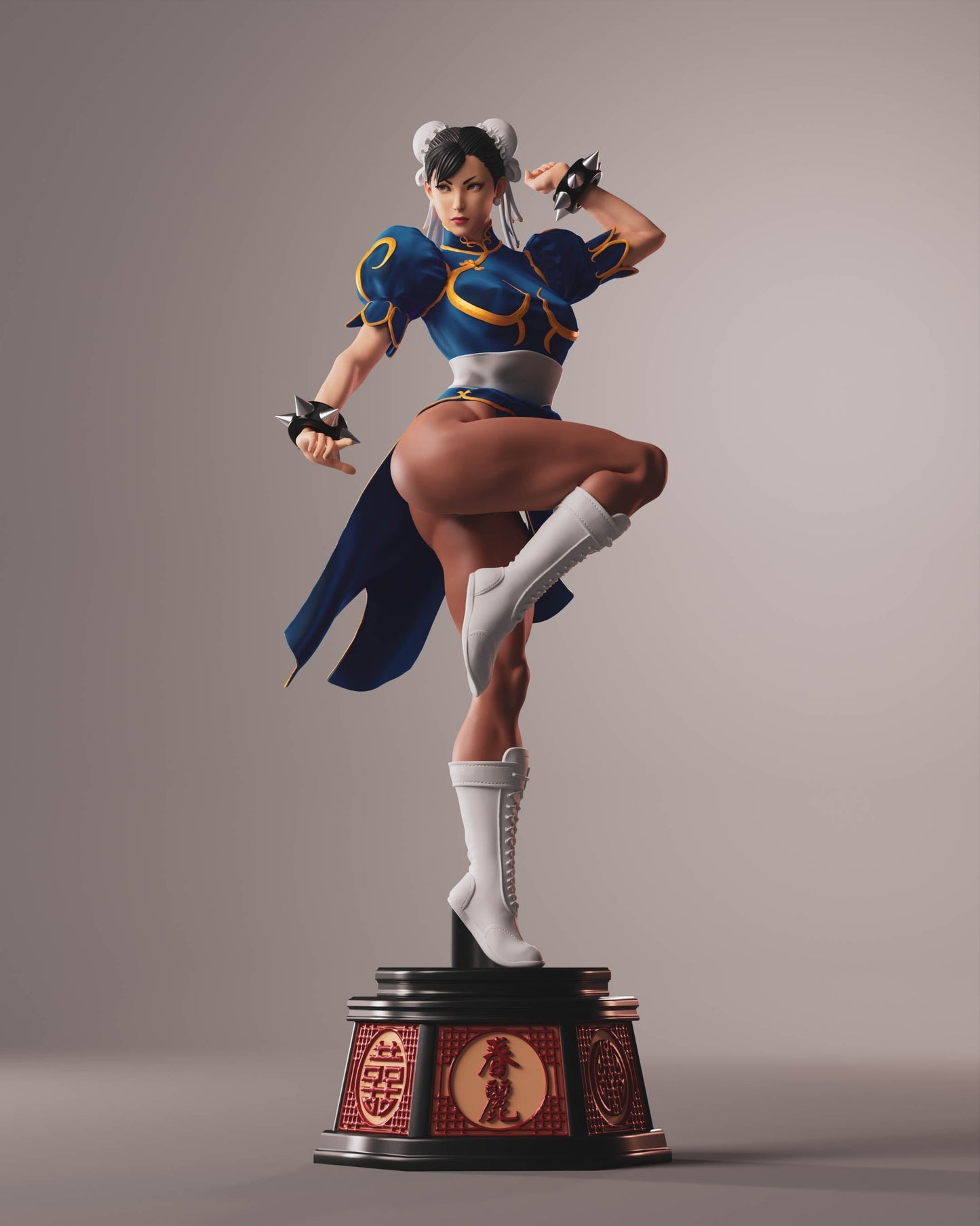 Chun-Li Special Edition Classic Special Edition - Street Fighter - STL 3D Print Files - 3D Printed Garage Kit ガレージキット Resin Model Scale Figure フィギュア