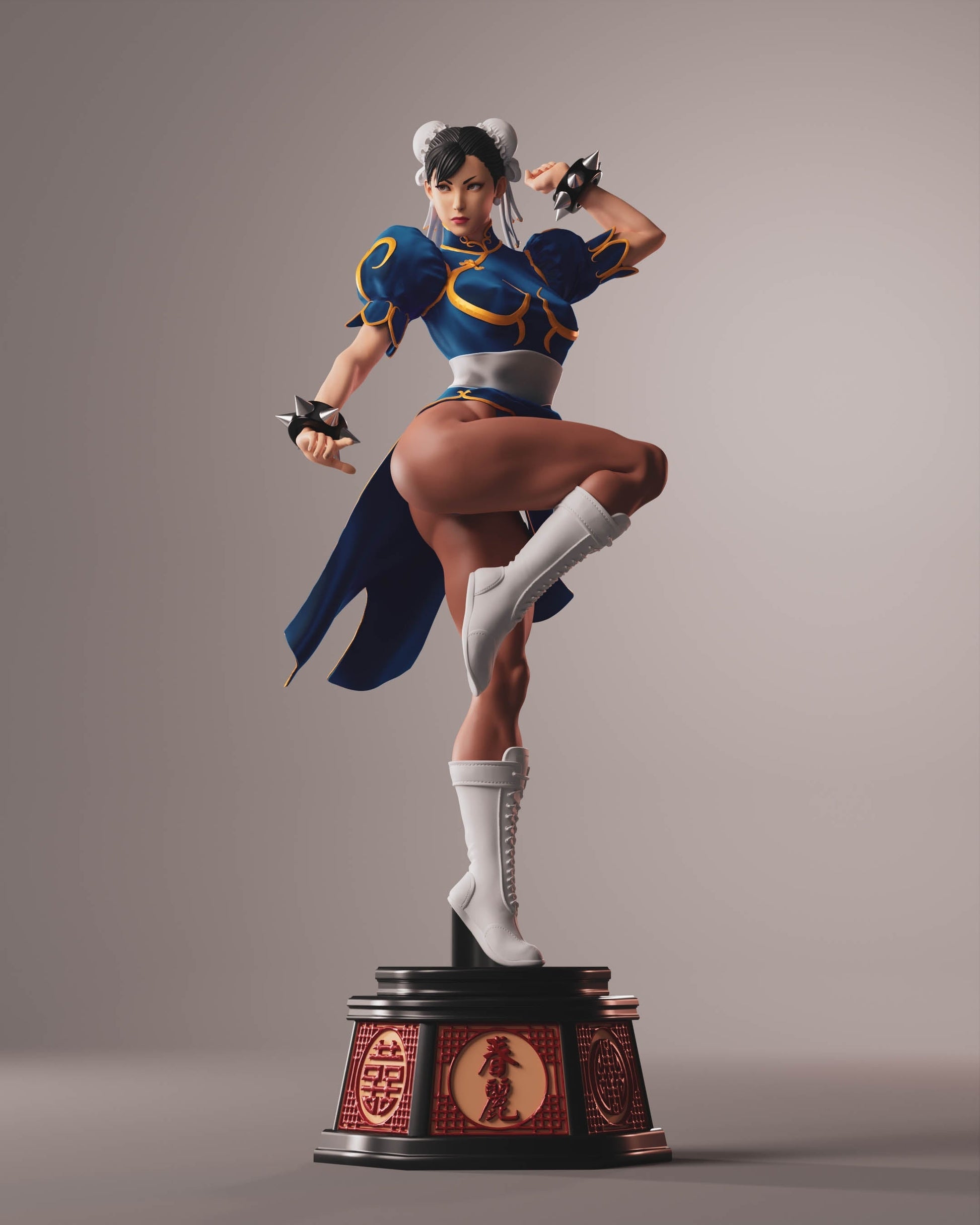 Chun-Li Special Edition Classic Special Edition - Street Fighter - STL 3D Print Files - 3D Printed Garage Kit ガレージキット Resin Model Scale Figure フィギュア