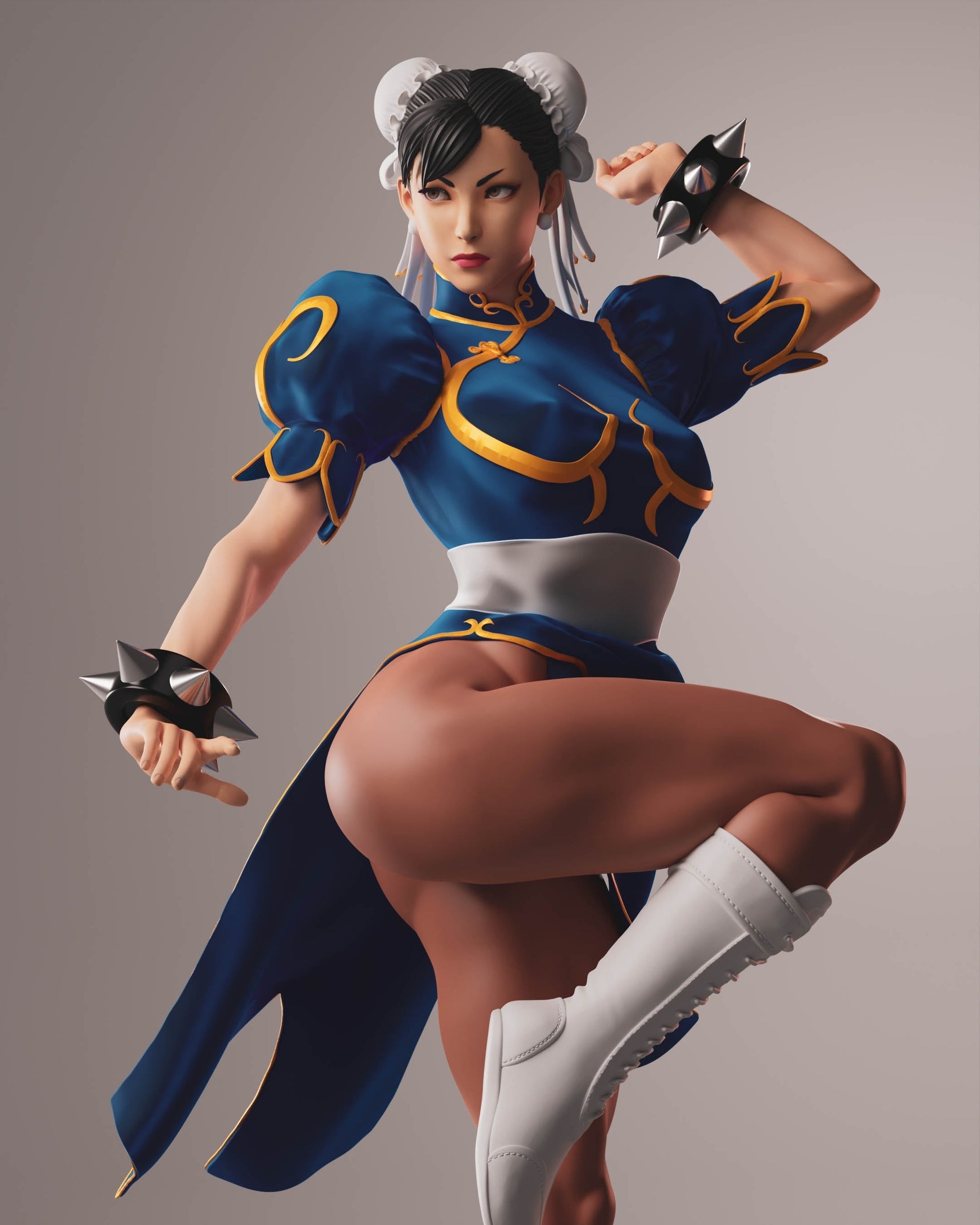 Chun-Li Special Edition Classic Special Edition - Street Fighter - STL 3D Print Files - 3D Printed Garage Kit ガレージキット Resin Model Scale Figure フィギュア