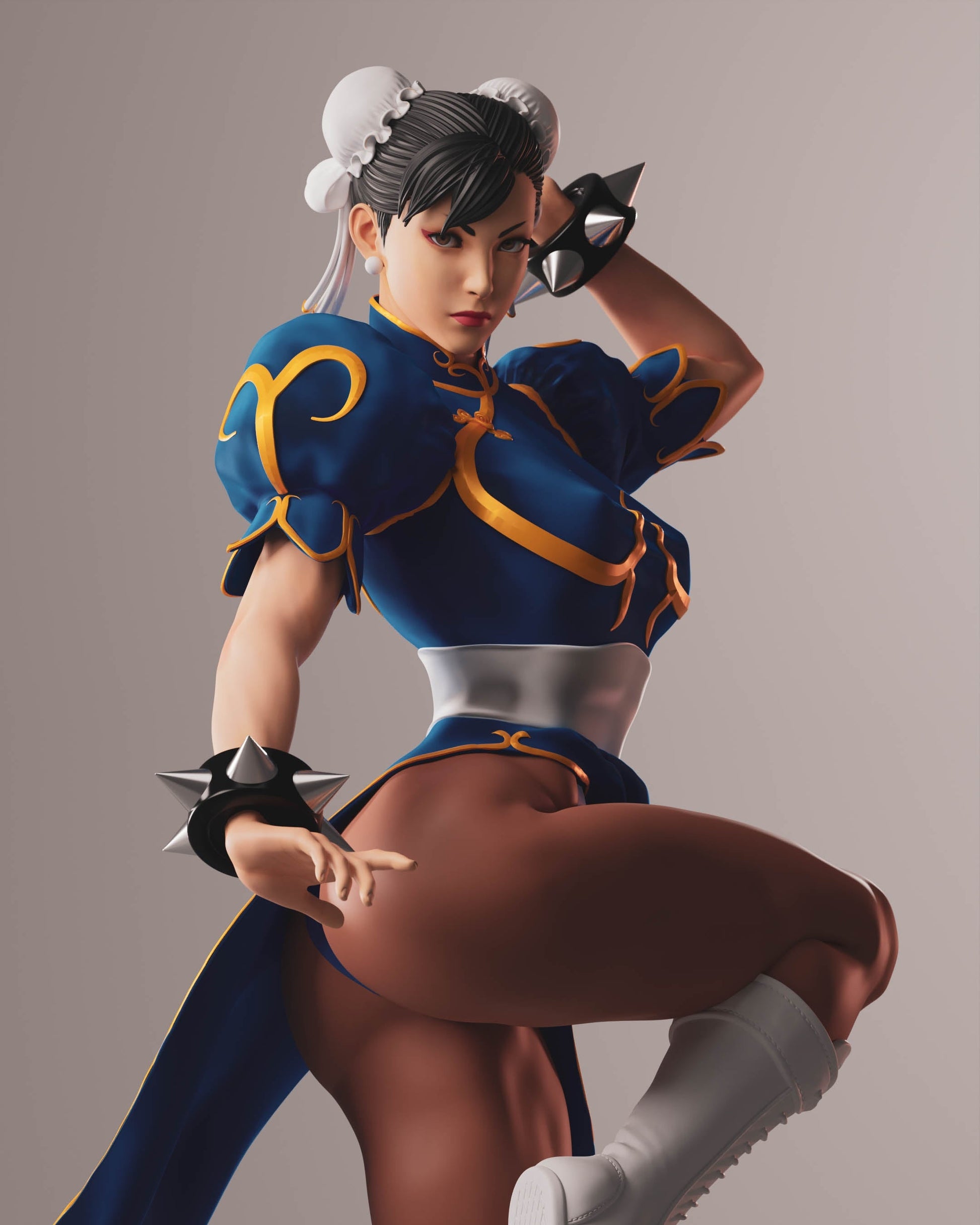 Chun-Li Special Edition Classic Special Edition - Street Fighter - STL 3D Print Files - 3D Printed Garage Kit ガレージキット Resin Model Scale Figure フィギュア