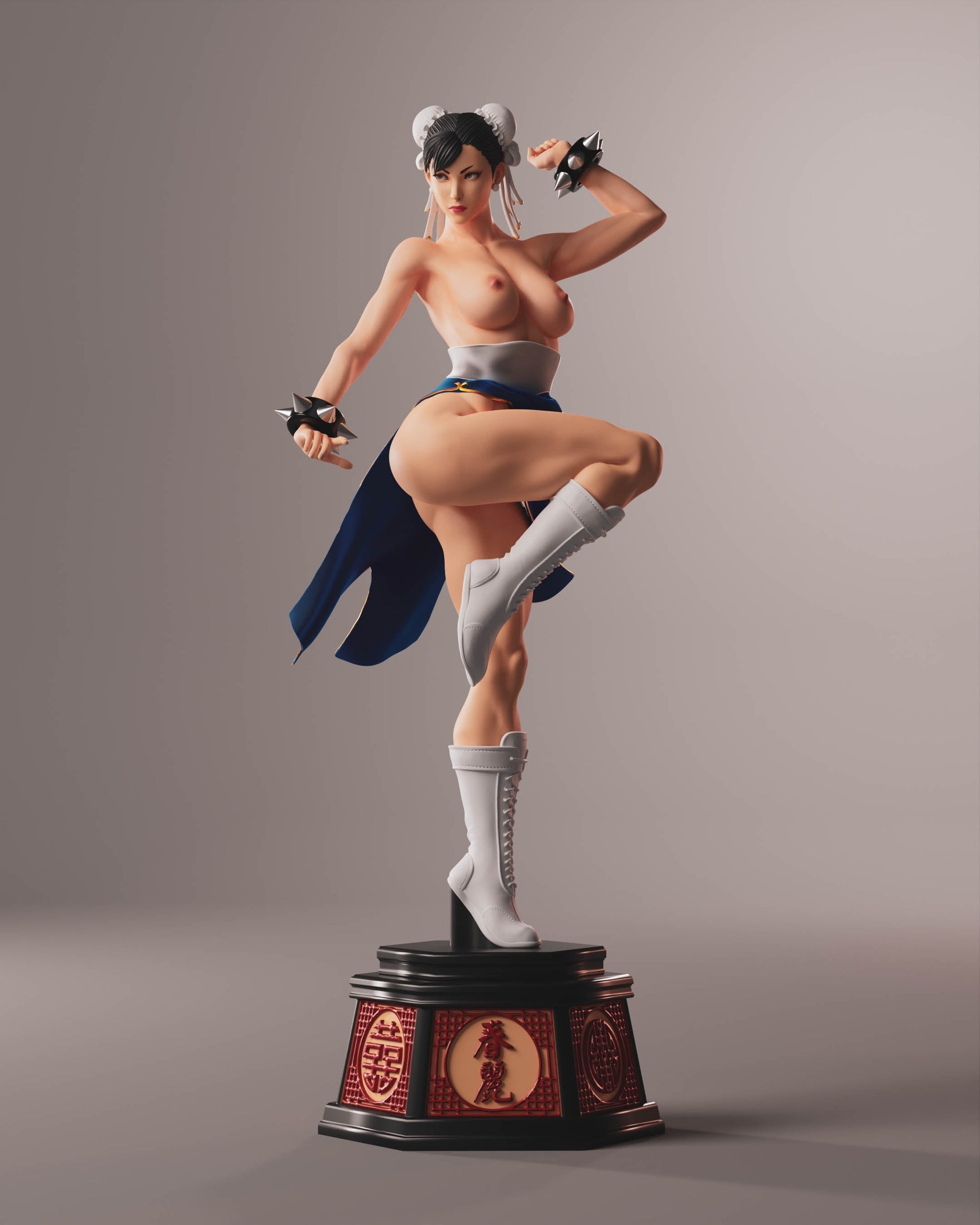 Chun-Li Special Edition Classic Special Edition - Street Fighter - STL 3D Print Files - 3D Printed Garage Kit ガレージキット Resin Model Scale Figure フィギュア