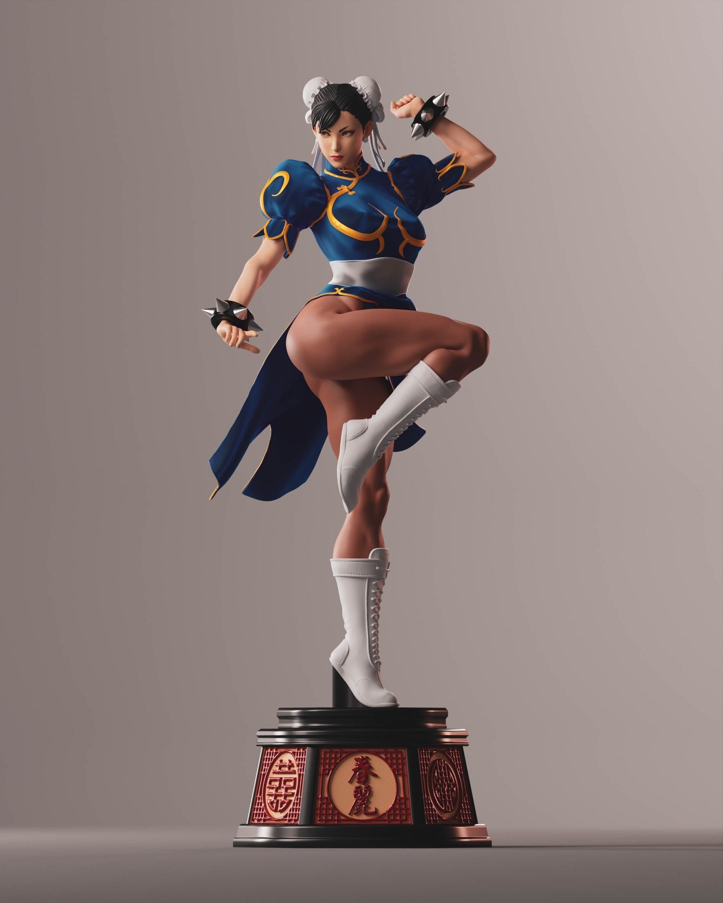 Chun-Li Special Edition Classic Special Edition - Street Fighter - STL 3D Print Files - 3D Printed Garage Kit ガレージキット Resin Model Scale Figure フィギュア