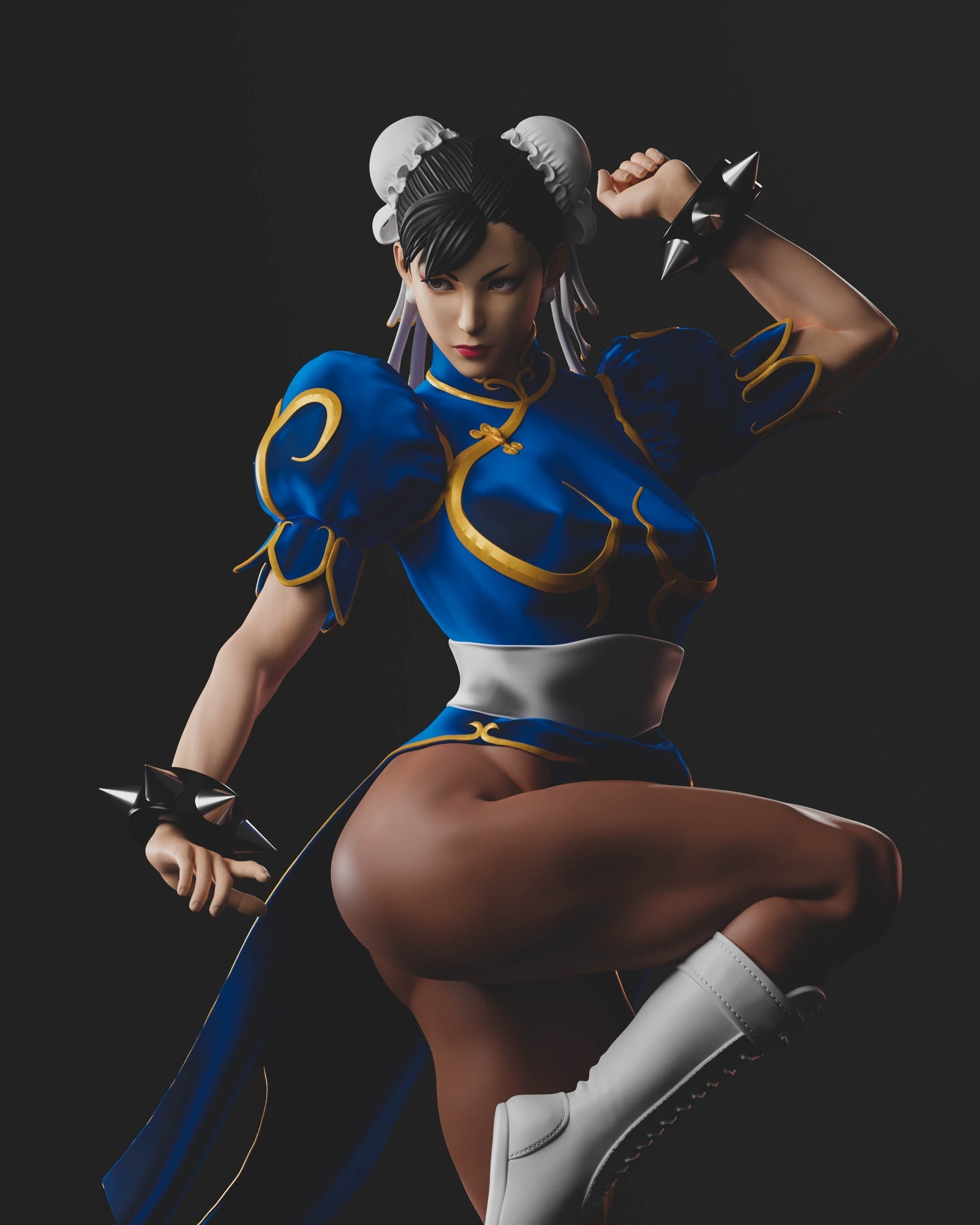 Chun-Li Special Edition Classic Special Edition - Street Fighter - STL 3D Print Files - 3D Printed Garage Kit ガレージキット Resin Model Scale Figure フィギュア