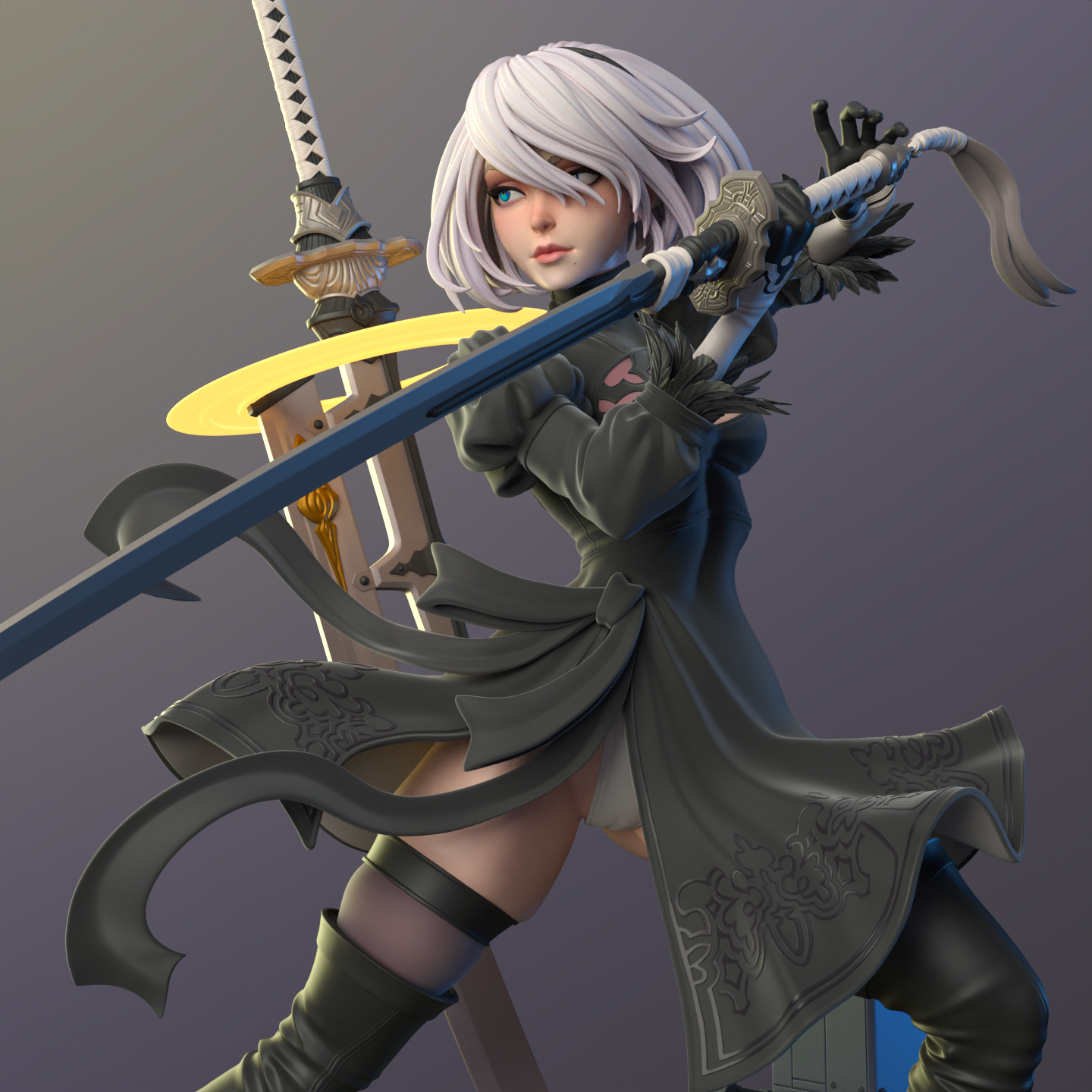2B - Nier Automata - STL 3D Print Files