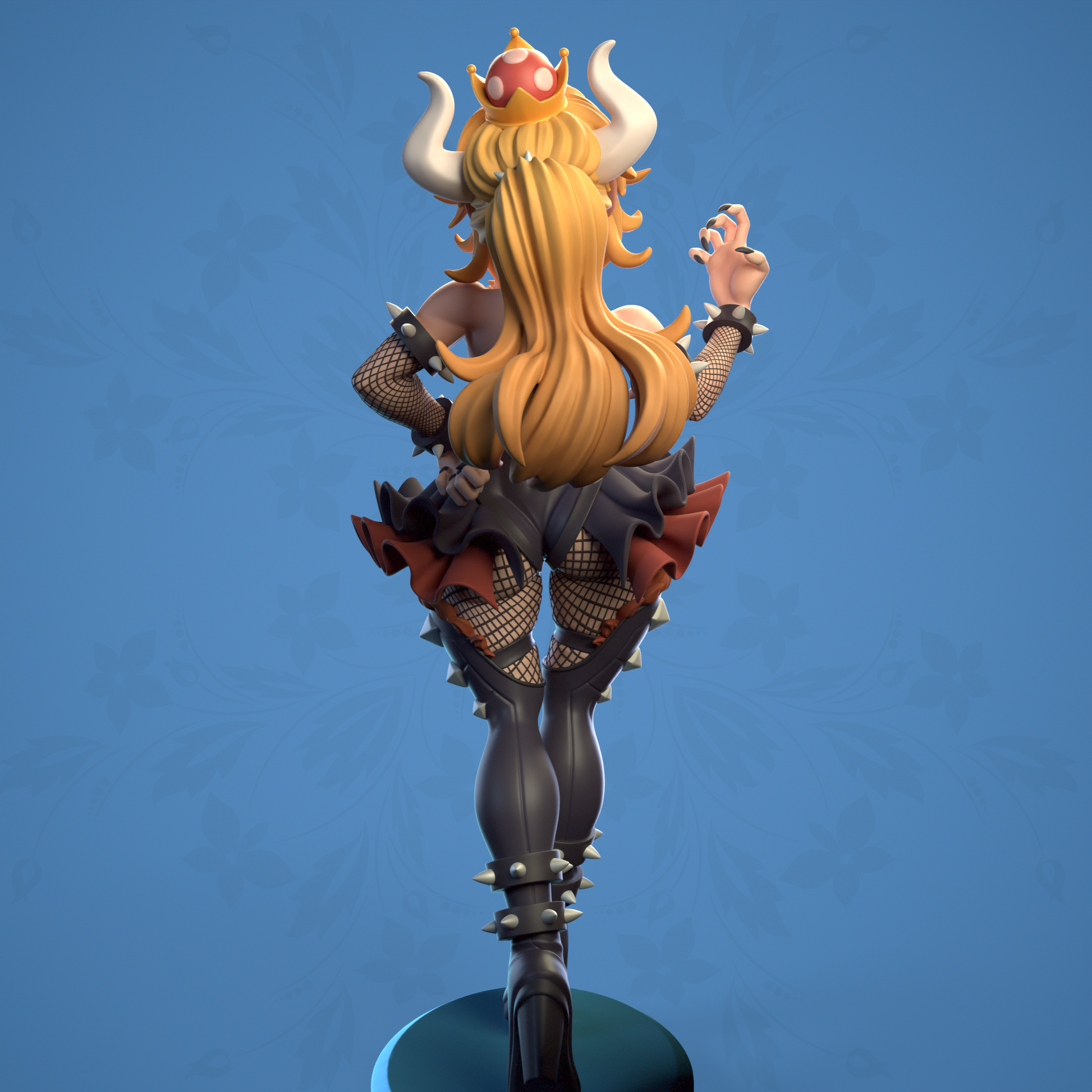 Bowsette Special Edition - Super Mario - STL 3D Print Files - 3D Printed Garage Kit ガレージキット Resin Model Scale Figure フィギュア