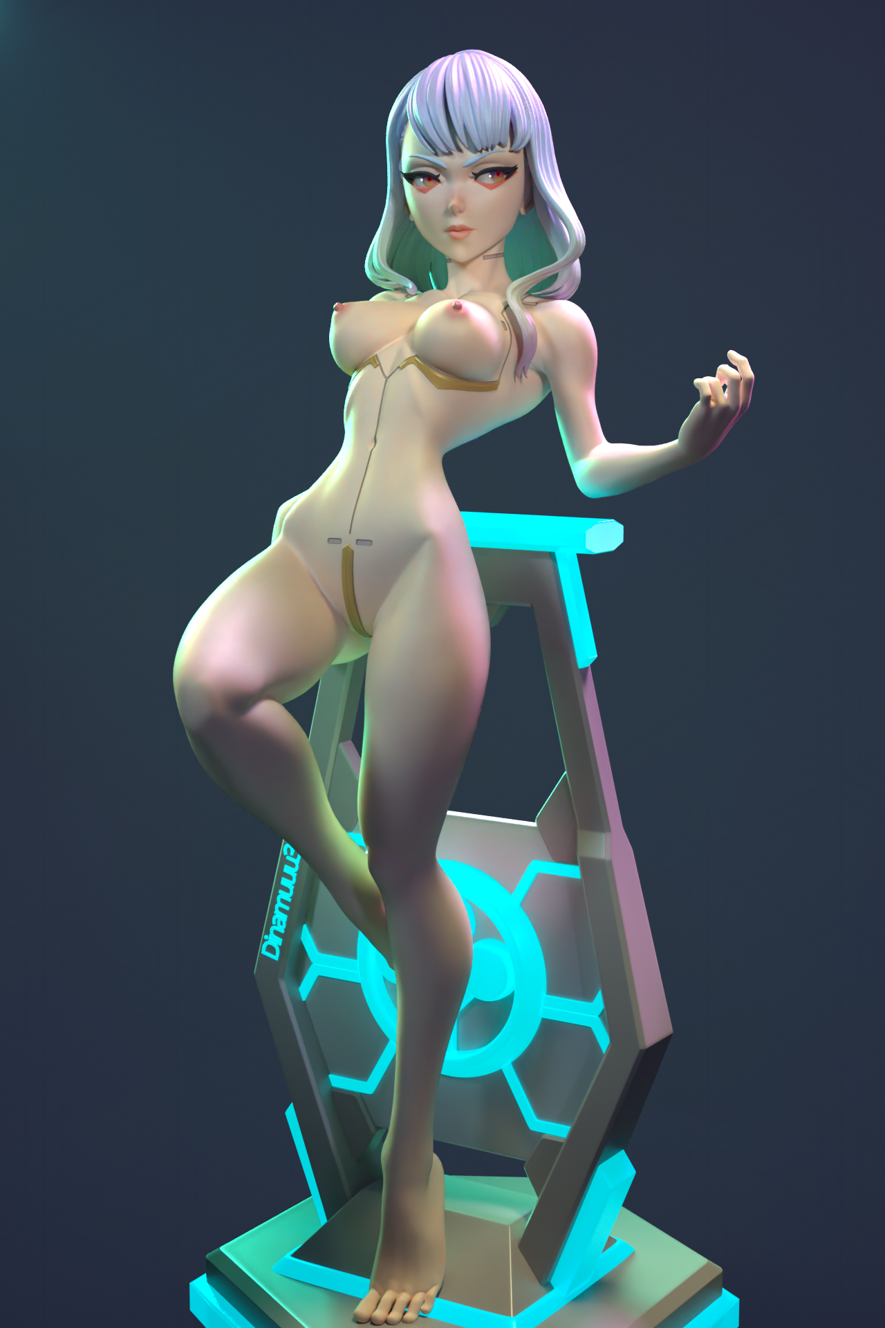1306 Lucy Special Edition - Cyberpunk: Edgerunners - STL 3D Print Files - 3D Printed Garage Kit ガレージキット Resin Model Scale Figure フィギュア