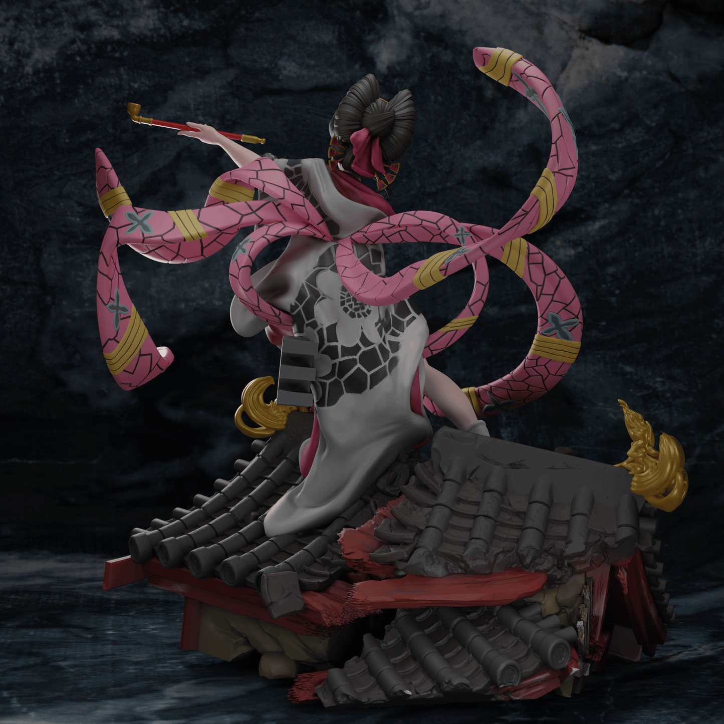 Daki Kimono - Kimetsu no Yaiba 1/8 Scale - 3D Printed Garage Kit ガレージキット Resin Model Scale Figure フィギュア