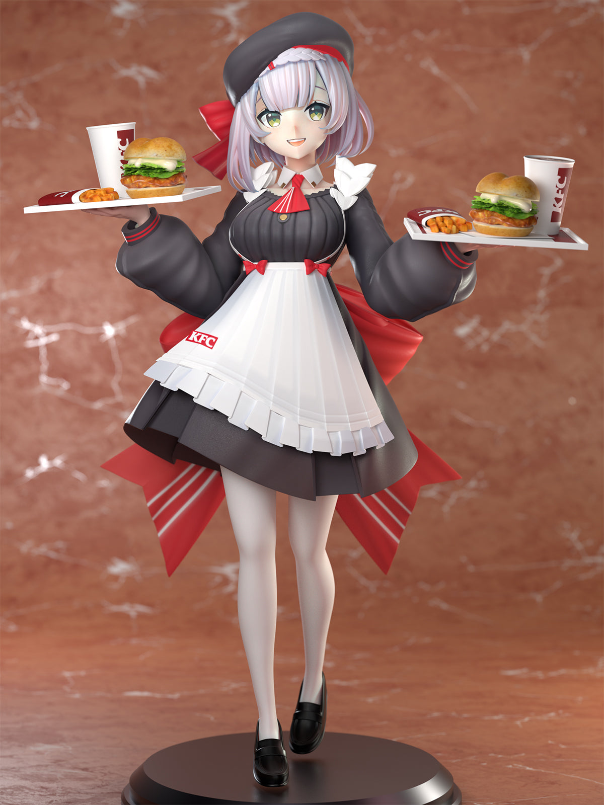 Noelle KFC- Genshin Impact - STL 3D Print Files - 3D Printed Garage Kit ガレージキット Resin Model Scale Figure フィギュア
