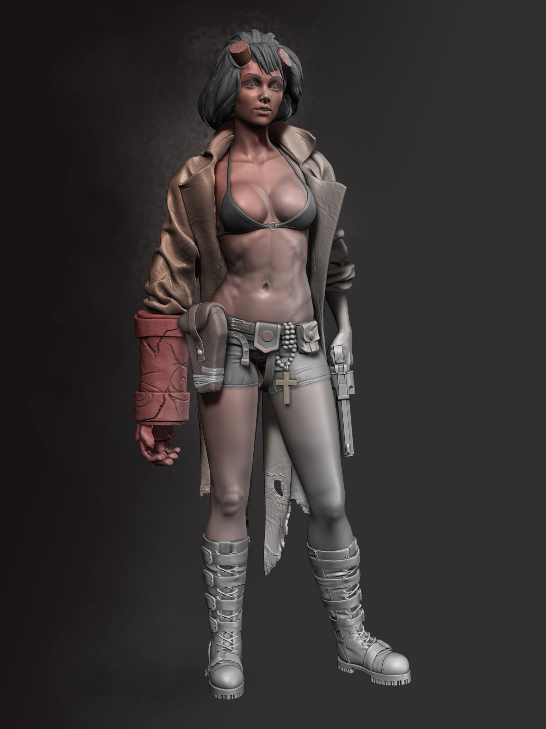 1428 HELLGIRL Special Edition - STL 3D Print Files - 3D Printed Garage Kit ガレージキット Resin Model Scale Figure フィギュア