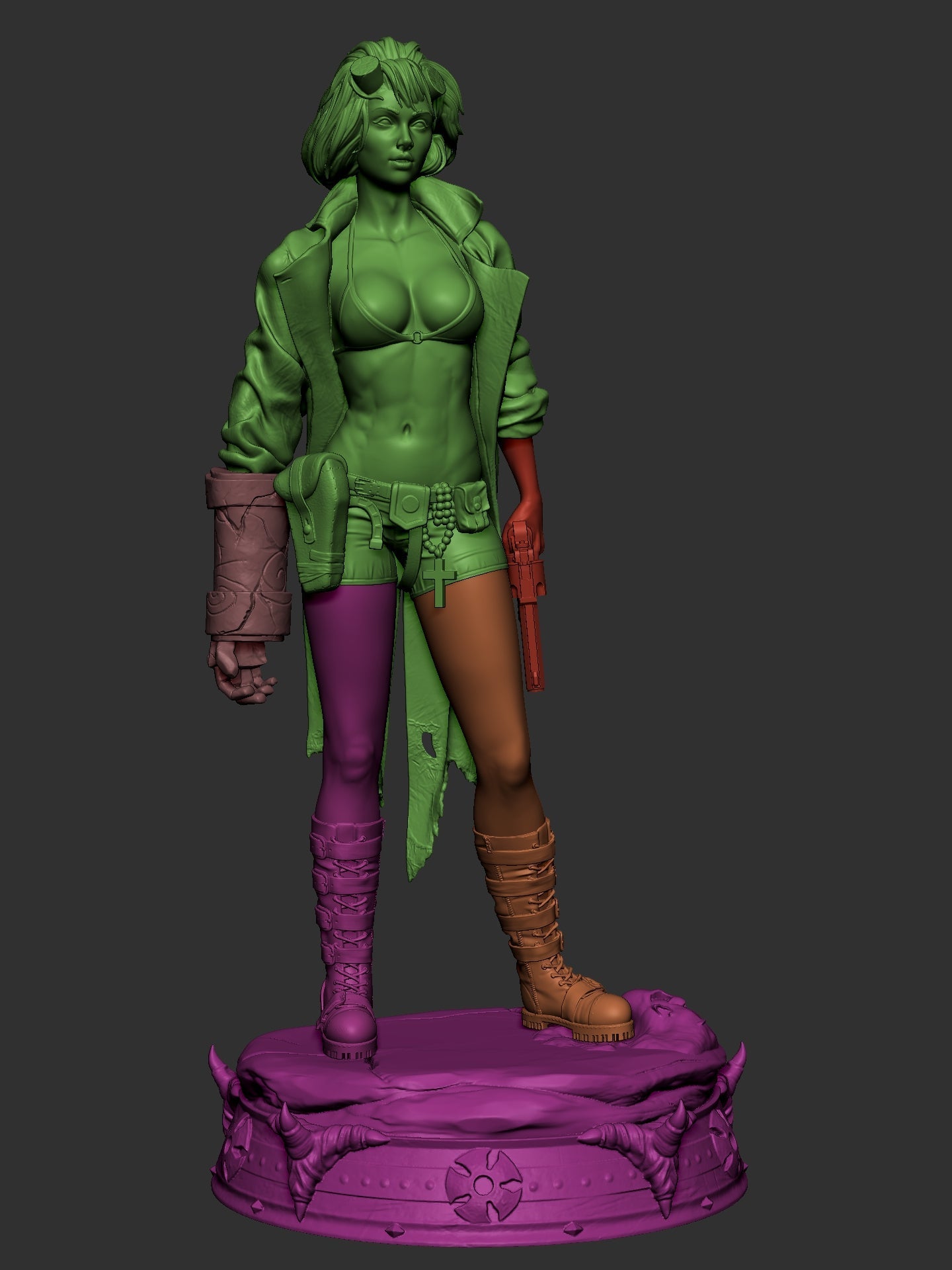 1428 HELLGIRL Special Edition - STL 3D Print Files - 3D Printed Garage Kit ガレージキット Resin Model Scale Figure フィギュア
