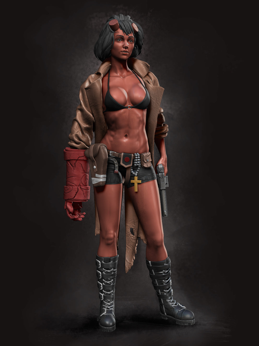 1428 HELLGIRL Special Edition - STL 3D Print Files - 3D Printed Garage Kit ガレージキット Resin Model Scale Figure フィギュア
