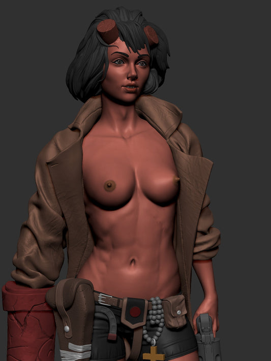 1428 HELLGIRL Special Edition - STL 3D Print Files - 3D Printed Garage Kit ガレージキット Resin Model Scale Figure フィギュア