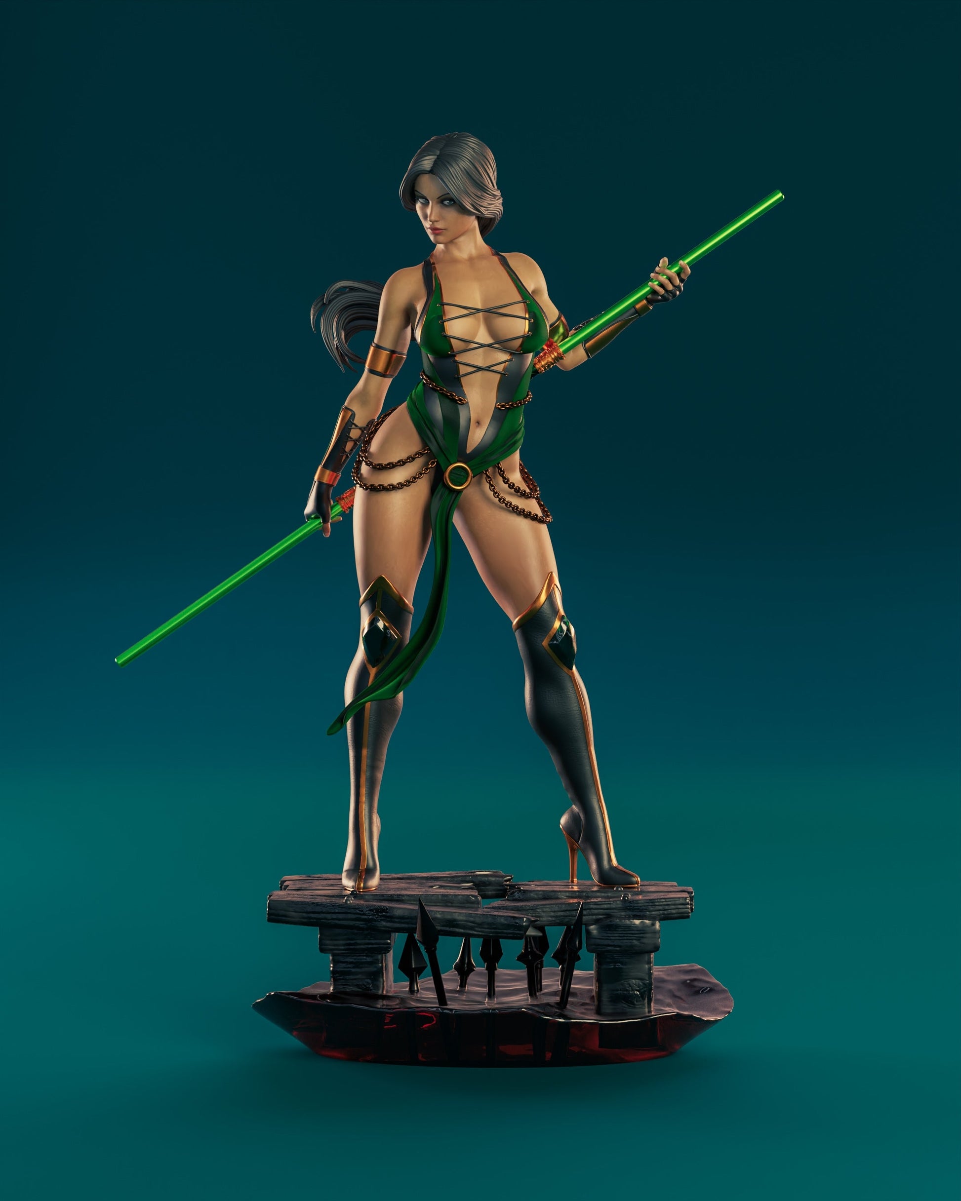 Jade Special Edition - Mortal Kombat 1/8 Scale - 3D Printed Garage Kit ガレージキット Resin Model Scale Figure フィギュア