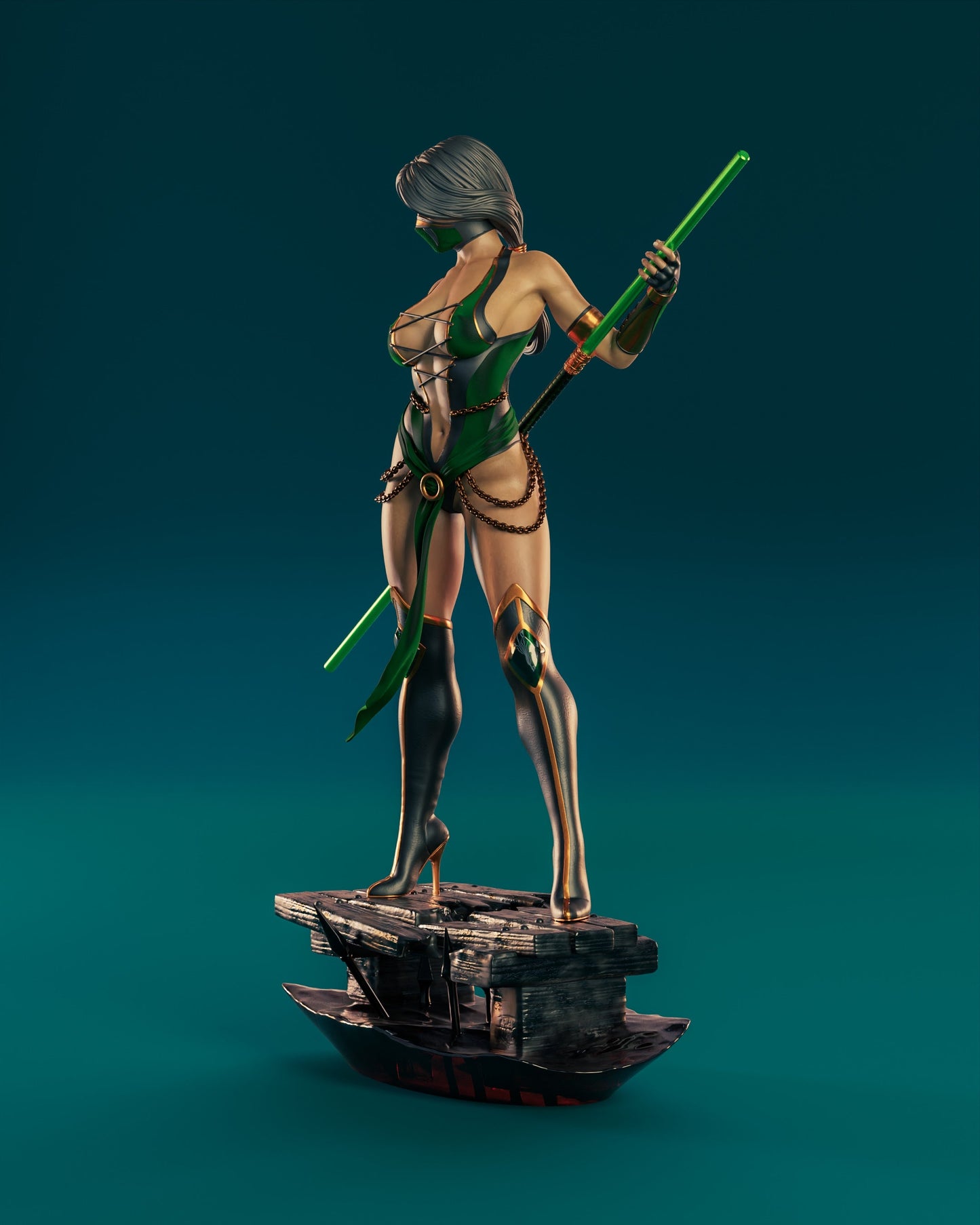 Jade Special Edition - Mortal Kombat 1/8 Scale - 3D Printed Garage Kit ガレージキット Resin Model Scale Figure フィギュア