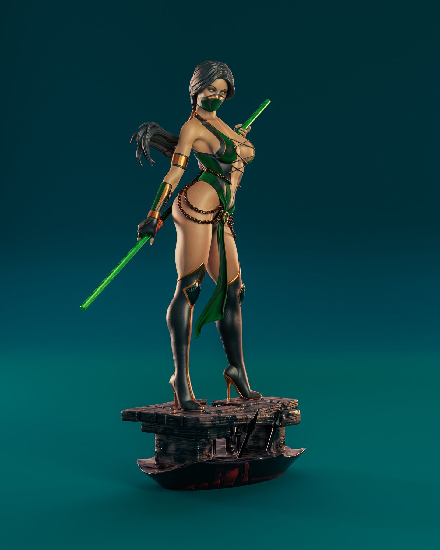 Jade Special Edition - Mortal Kombat 1/8 Scale - 3D Printed Garage Kit ガレージキット Resin Model Scale Figure フィギュア