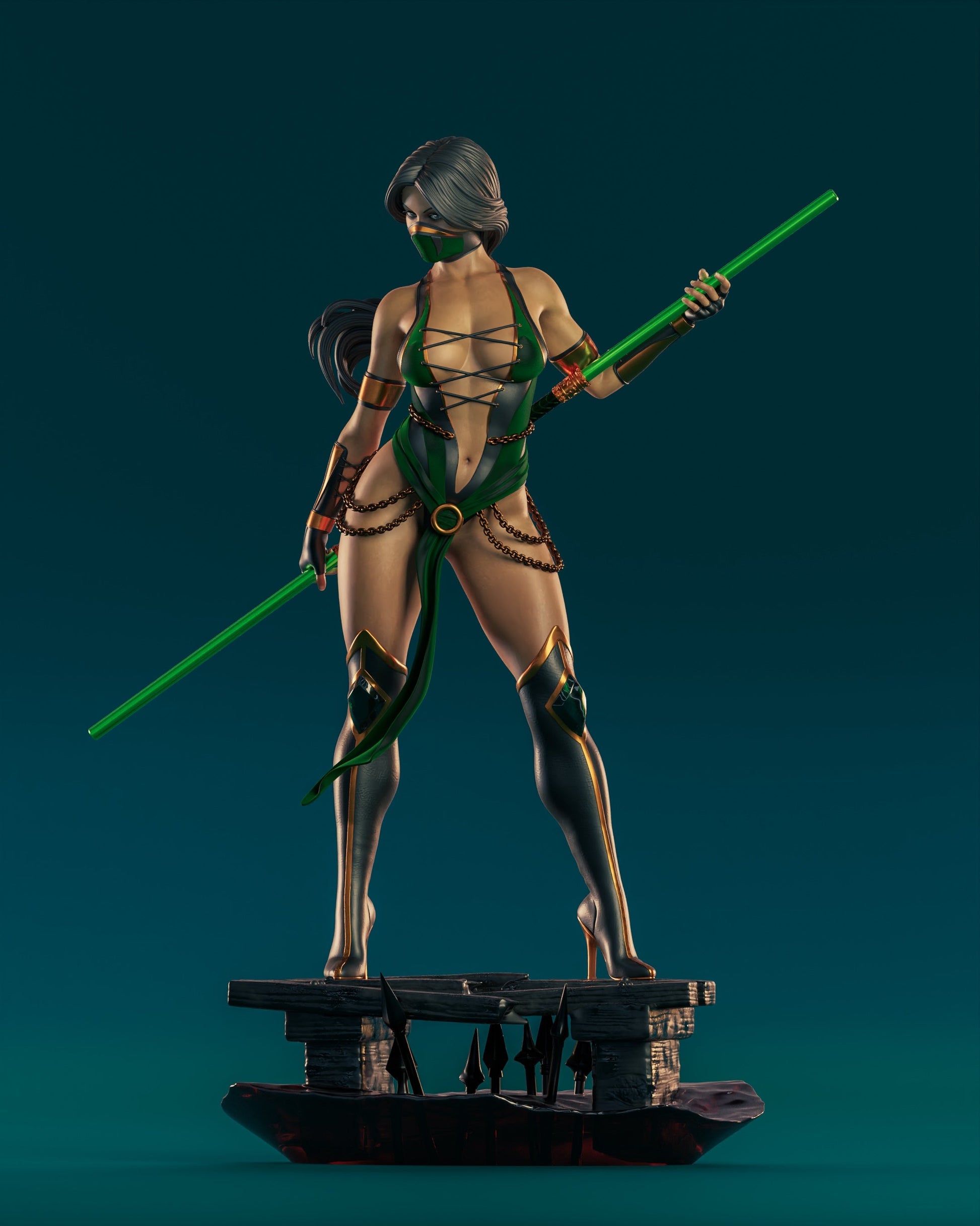 Jade Special Edition - Mortal Kombat 1/8 Scale - 3D Printed Garage Kit ガレージキット Resin Model Scale Figure フィギュア