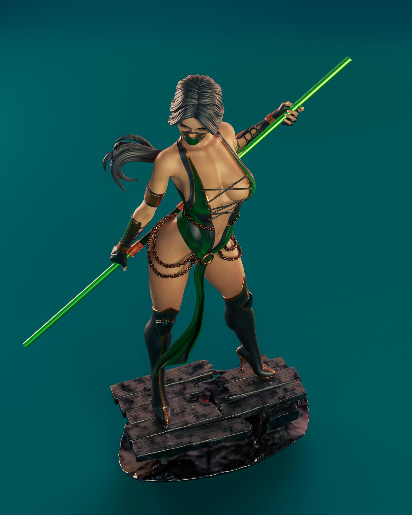 Jade Special Edition - Mortal Kombat 1/8 Scale - 3D Printed Garage Kit ガレージキット Resin Model Scale Figure フィギュア