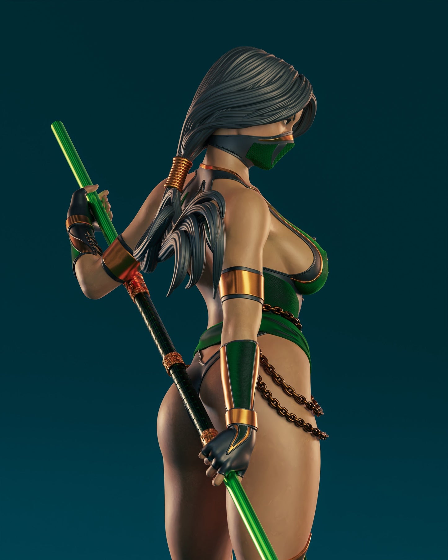 Jade Special Edition - Mortal Kombat 1/8 Scale - 3D Printed Garage Kit ガレージキット Resin Model Scale Figure フィギュア