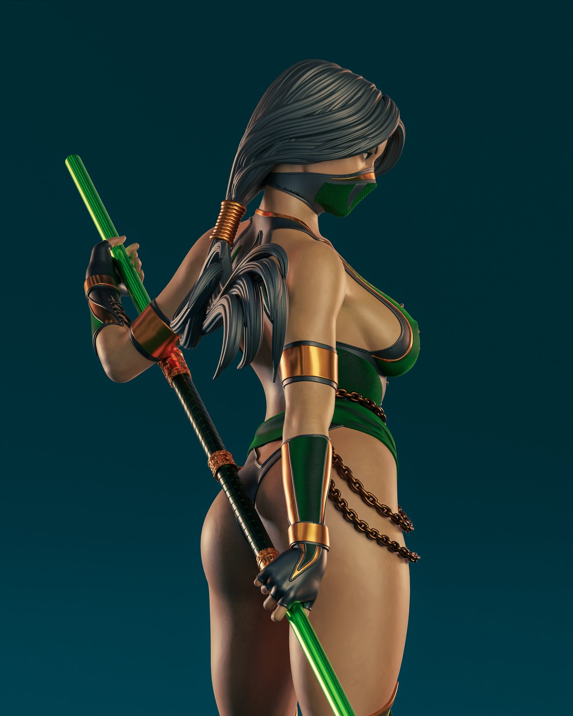 Jade Special Edition - Mortal Kombat 1/8 Scale - 3D Printed Garage Kit ガレージキット Resin Model Scale Figure フィギュア