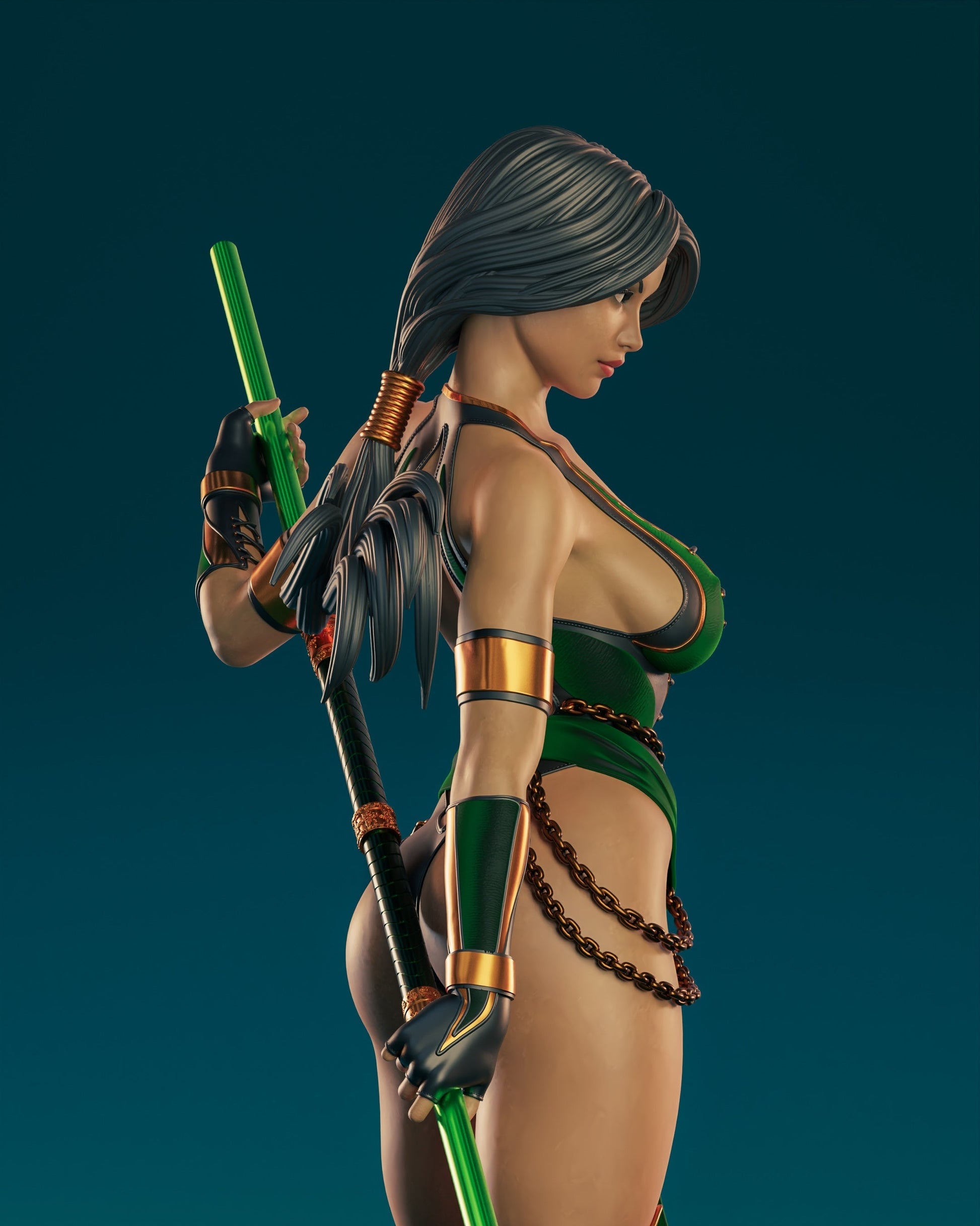Jade Special Edition - Mortal Kombat 1/8 Scale - 3D Printed Garage Kit ガレージキット Resin Model Scale Figure フィギュア