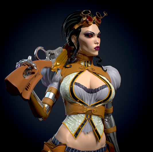 Lady Mechanika Special Edition - STL 3D Print Files - 3D Printed Garage Kit ガレージキット Resin Model Scale Figure フィギュア