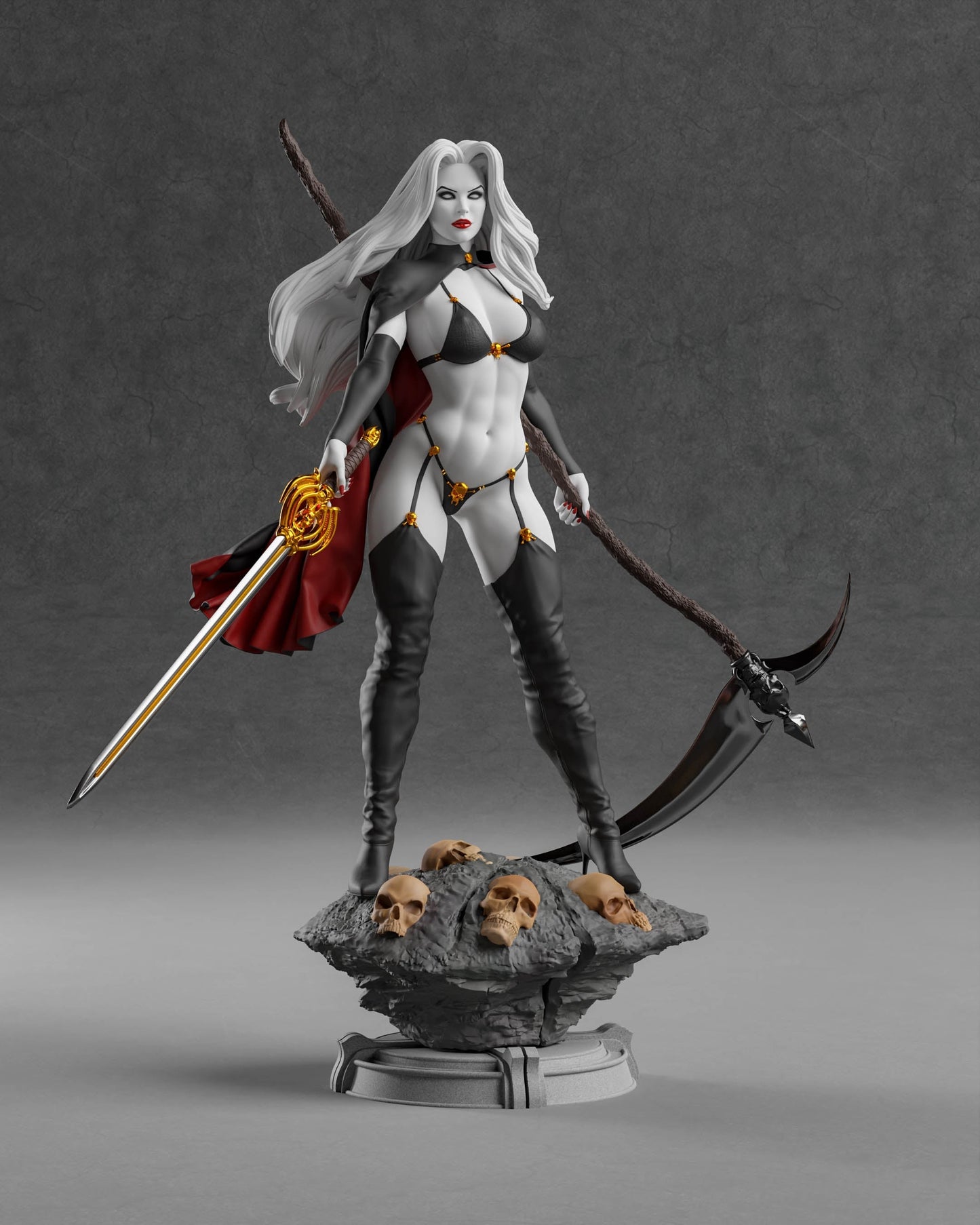 1271 Lady Death Special Edition - Marvel Comics - STL 3D Print Files - 3D Printed Garage Kit ガレージキット Resin Model Scale Figure フィギュア