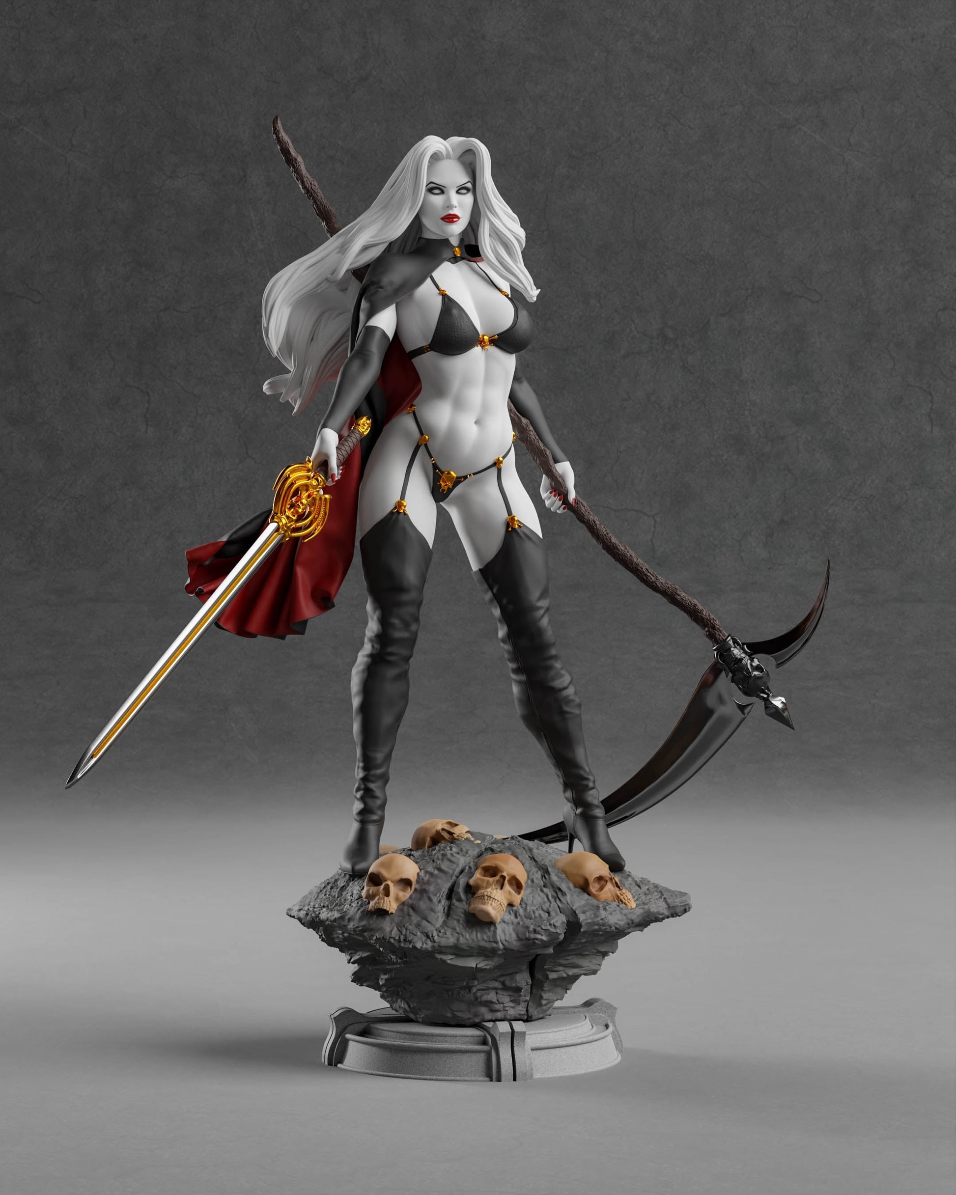 1271 Lady Death Special Edition - Marvel Comics - STL 3D Print Files - 3D Printed Garage Kit ガレージキット Resin Model Scale Figure フィギュア