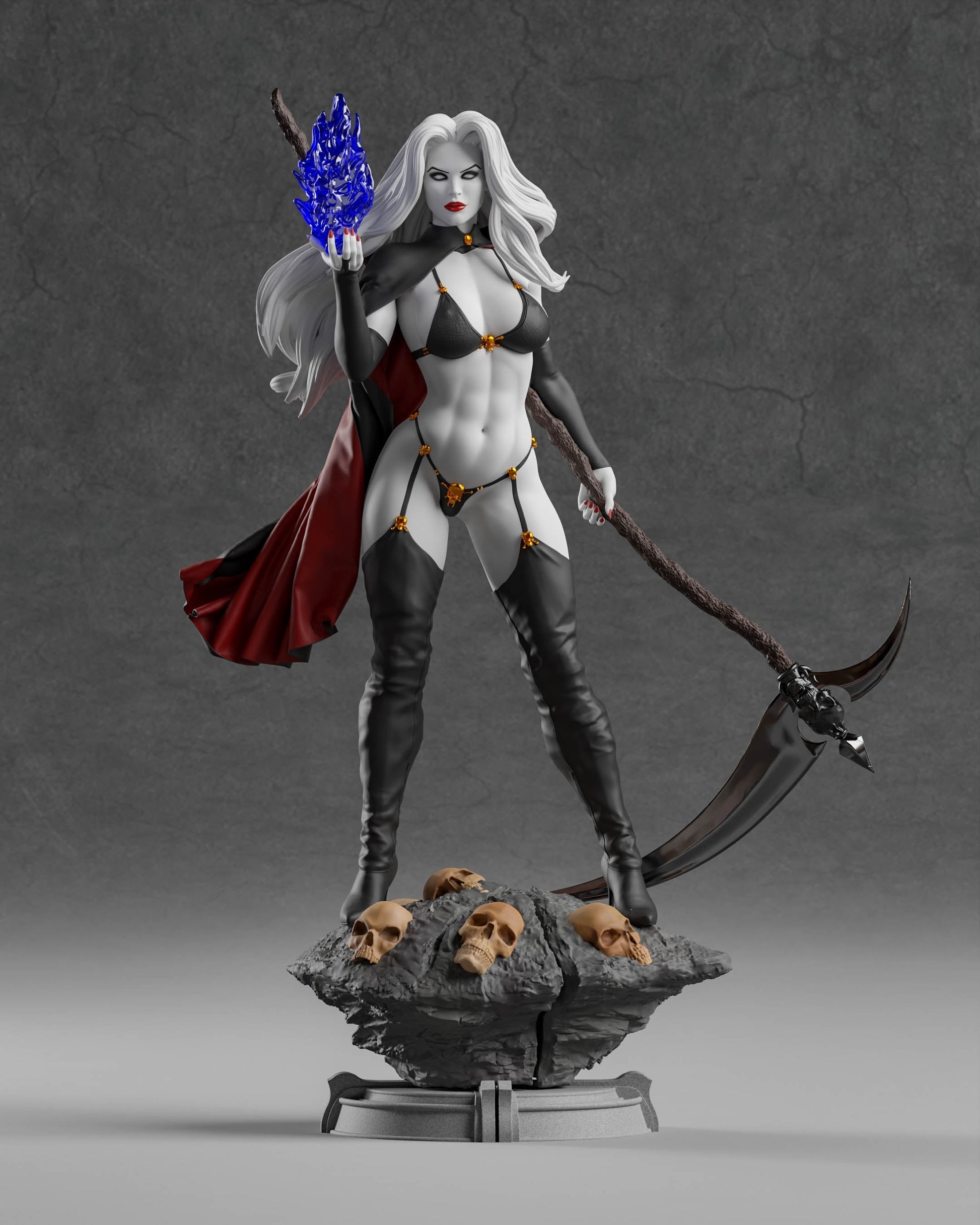 1271 Lady Death Special Edition - Marvel Comics - STL 3D Print Files - 3D Printed Garage Kit ガレージキット Resin Model Scale Figure フィギュア