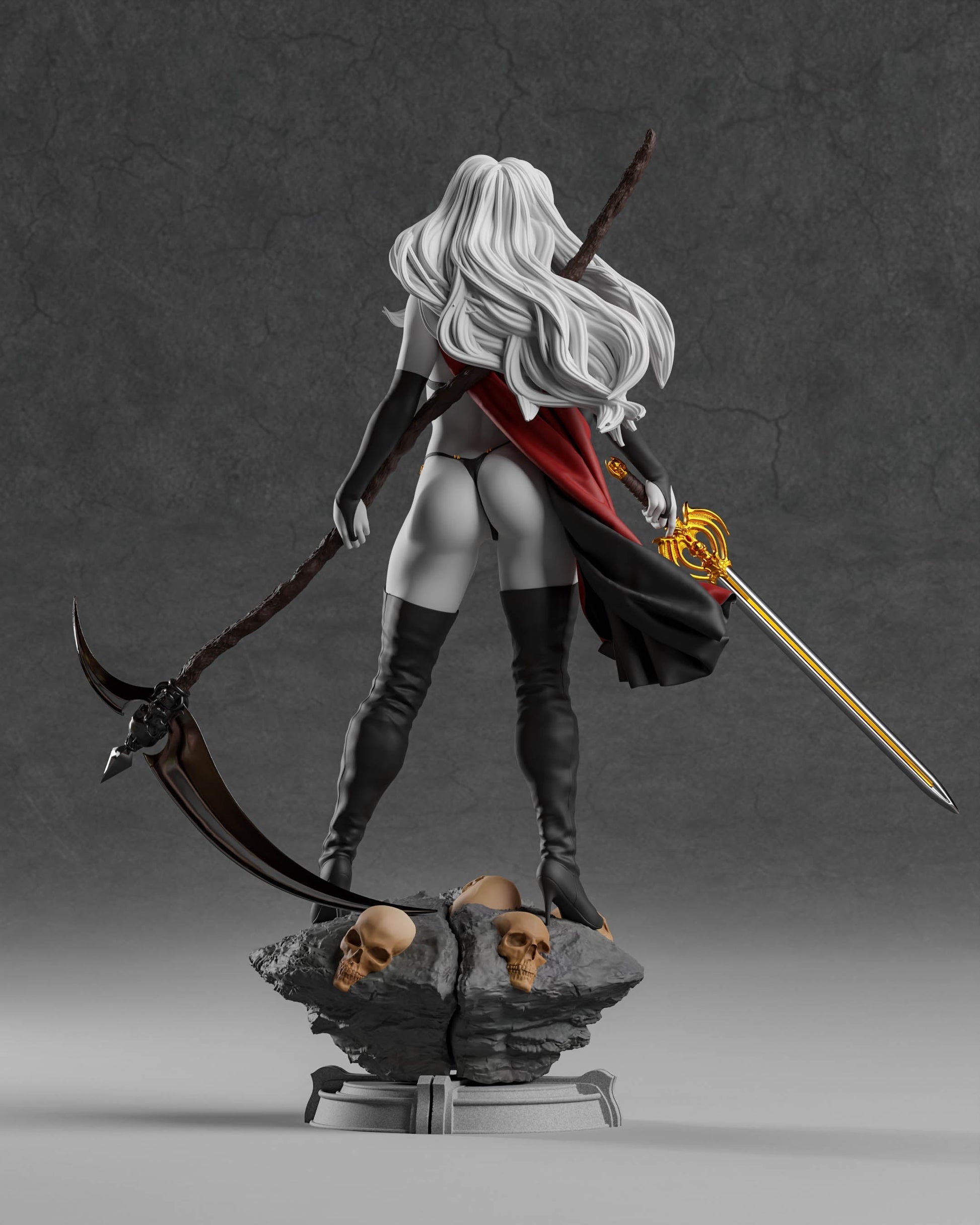 1271 Lady Death Special Edition - Marvel Comics - STL 3D Print Files - 3D Printed Garage Kit ガレージキット Resin Model Scale Figure フィギュア