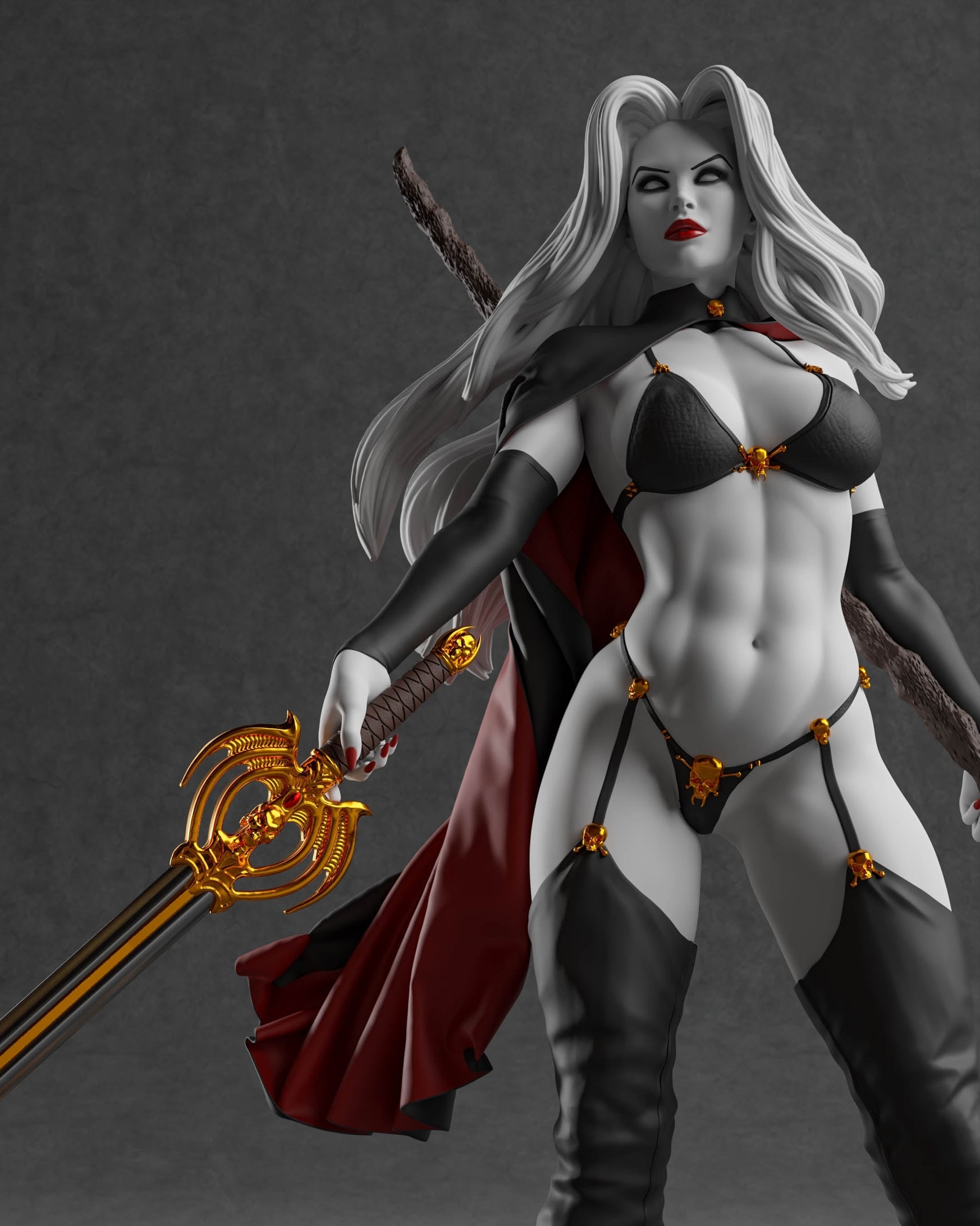 1271 Lady Death Special Edition - Marvel Comics - STL 3D Print Files - 3D Printed Garage Kit ガレージキット Resin Model Scale Figure フィギュア