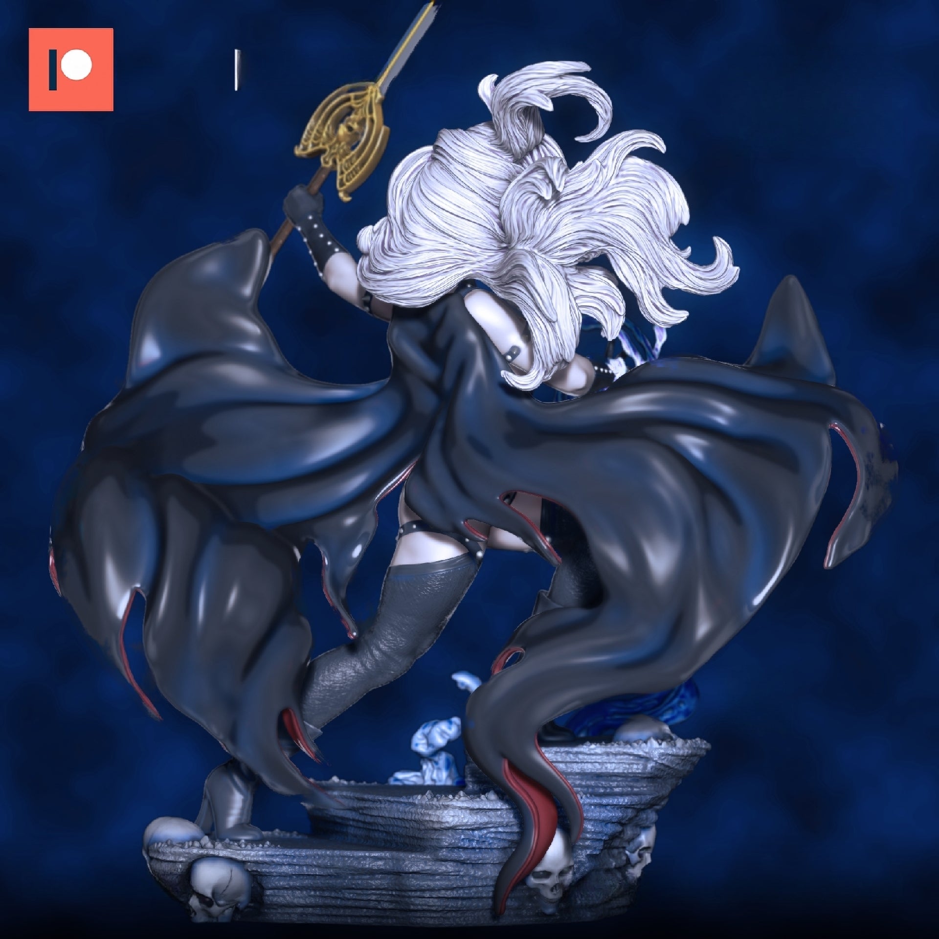 1255 Lady Death Special Edition - STL 3D Print Files - 3D Printed Garage Kit ガレージキット Resin Model Scale Figure フィギュア