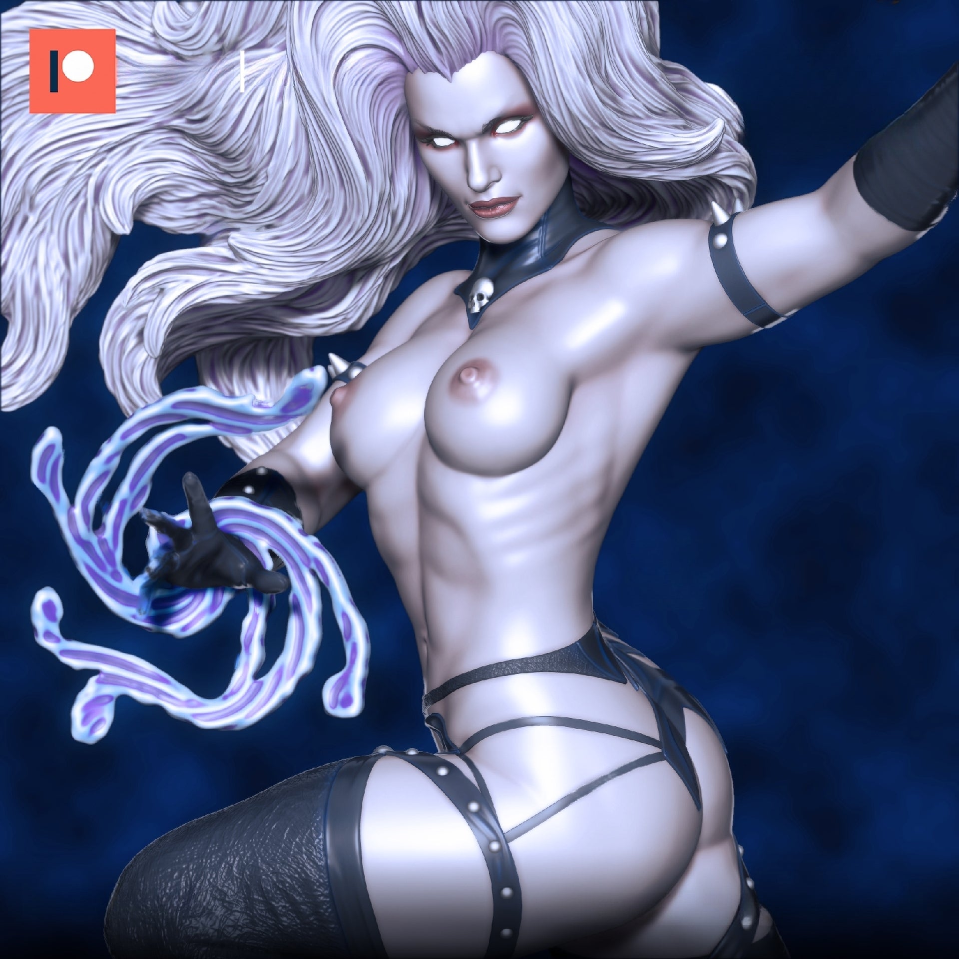 1255 Lady Death Special Edition - STL 3D Print Files - 3D Printed Garage Kit ガレージキット Resin Model Scale Figure フィギュア
