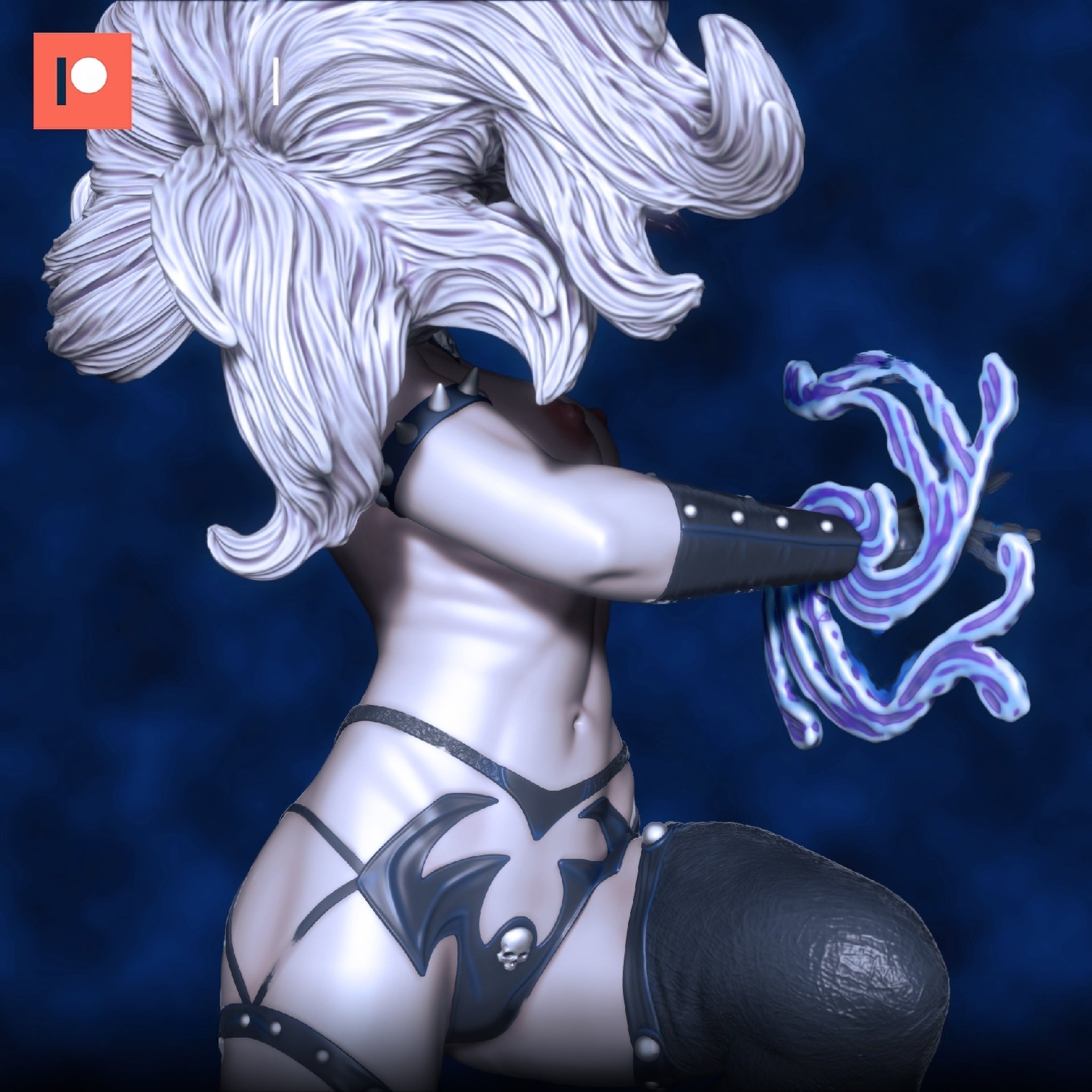 1255 Lady Death Special Edition - STL 3D Print Files - 3D Printed Garage Kit ガレージキット Resin Model Scale Figure フィギュア