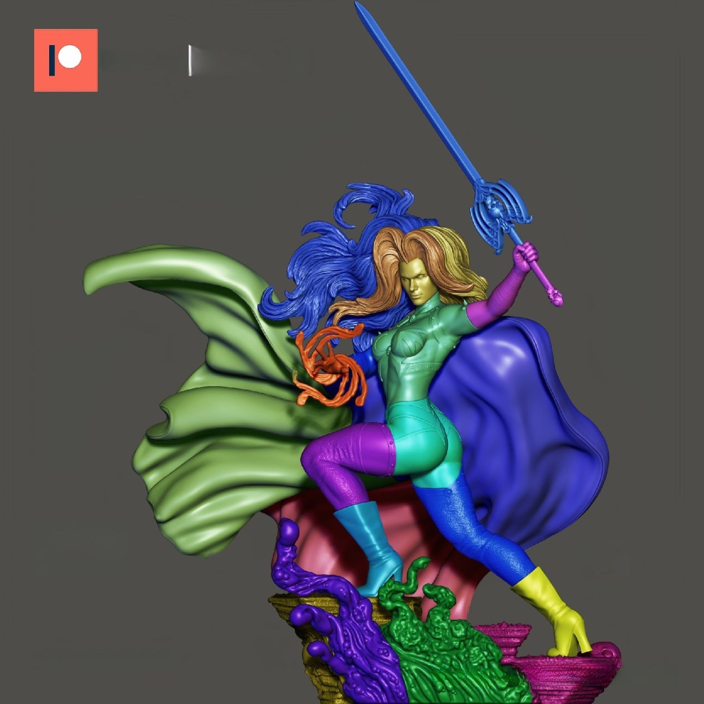 1255 Lady Death Special Edition - STL 3D Print Files - 3D Printed Garage Kit ガレージキット Resin Model Scale Figure フィギュア