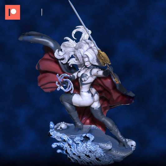 1255 Lady Death Special Edition - STL 3D Print Files - 3D Printed Garage Kit ガレージキット Resin Model Scale Figure フィギュア