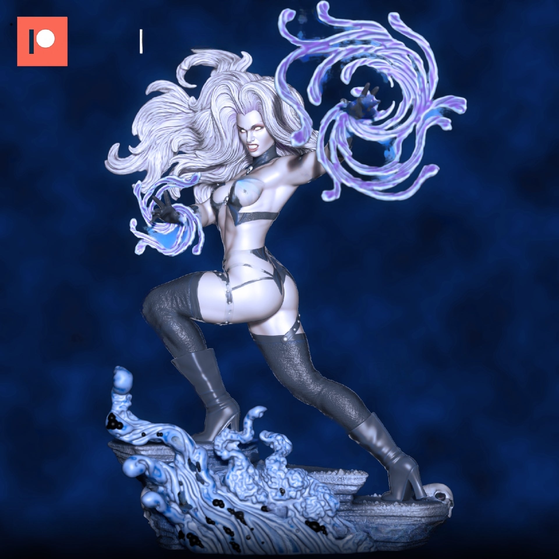 1255 Lady Death Special Edition - STL 3D Print Files - 3D Printed Garage Kit ガレージキット Resin Model Scale Figure フィギュア