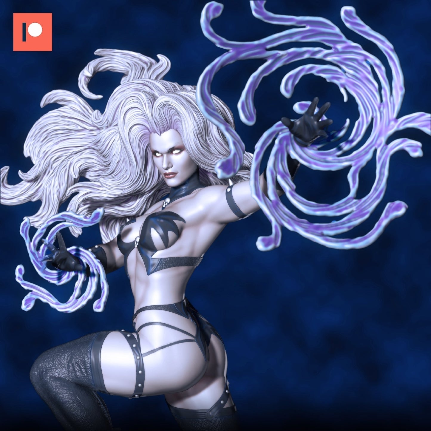 1255 Lady Death Special Edition - STL 3D Print Files - 3D Printed Garage Kit ガレージキット Resin Model Scale Figure フィギュア
