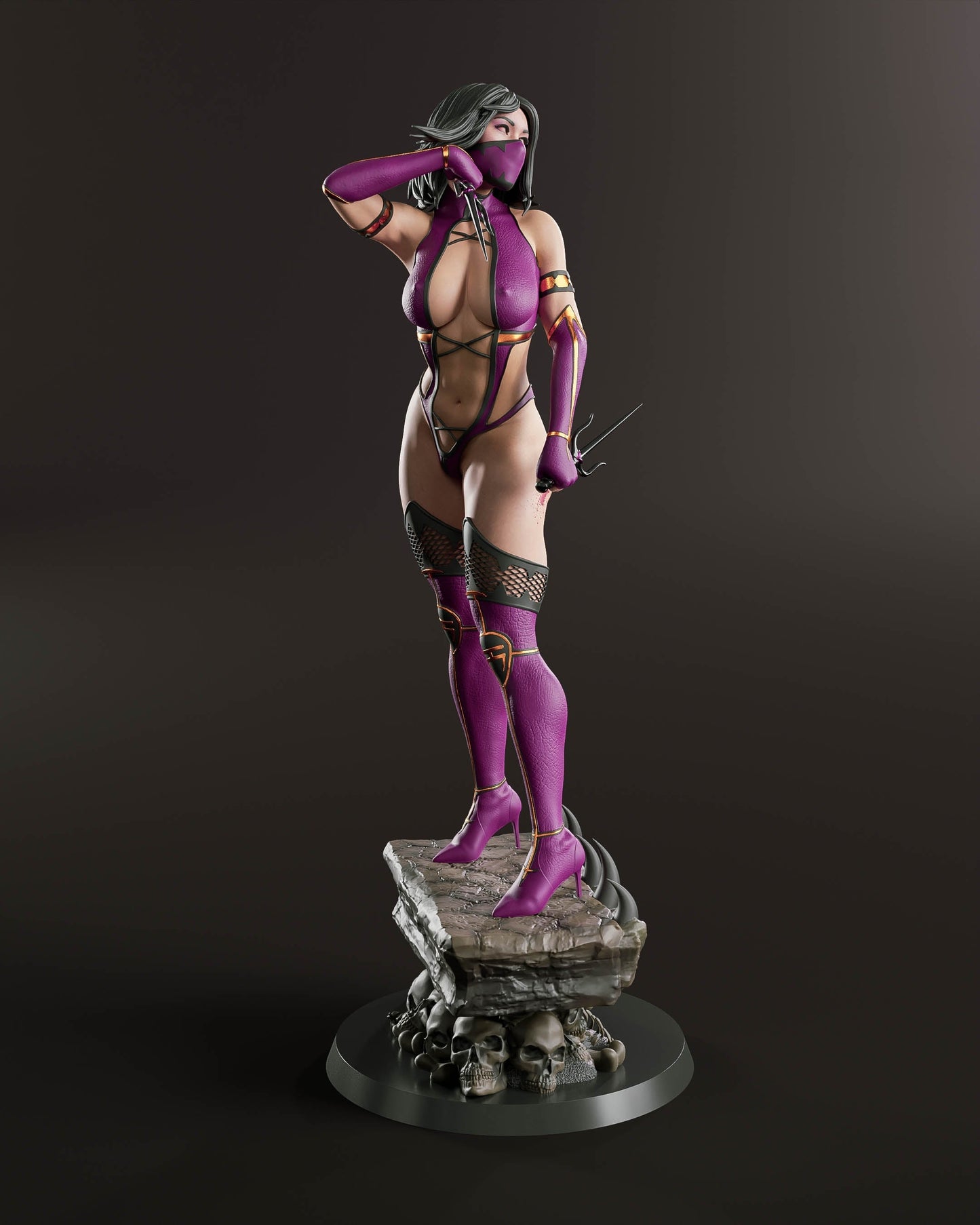 Mileena Special Edition - Mortal Kombat - STL 3D Print Files - 3D Printed Garage Kit ガレージキット Resin Model Scale Figure フィギュア
