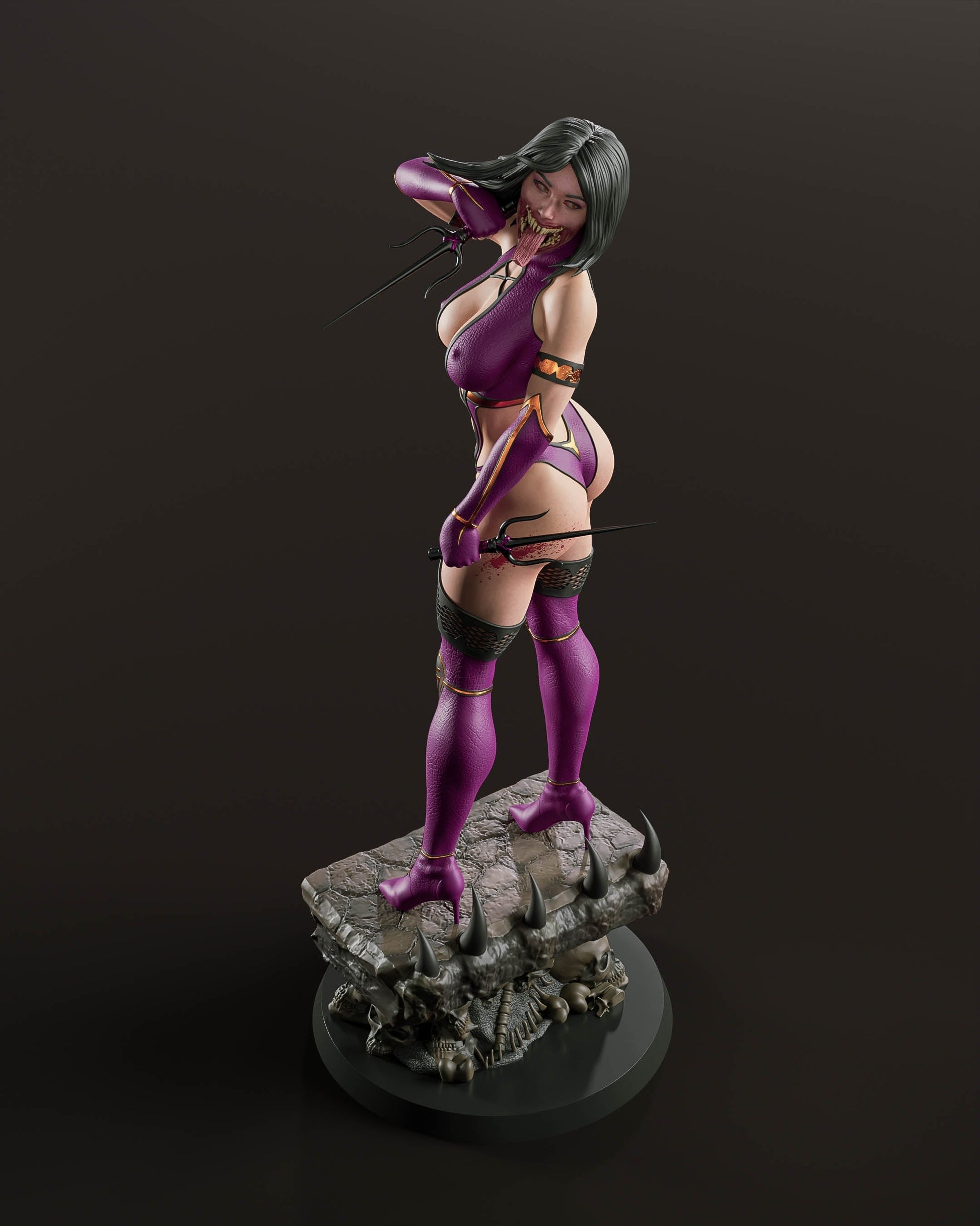 Mileena Special Edition - Mortal Kombat - STL 3D Print Files - 3D Printed Garage Kit ガレージキット Resin Model Scale Figure フィギュア