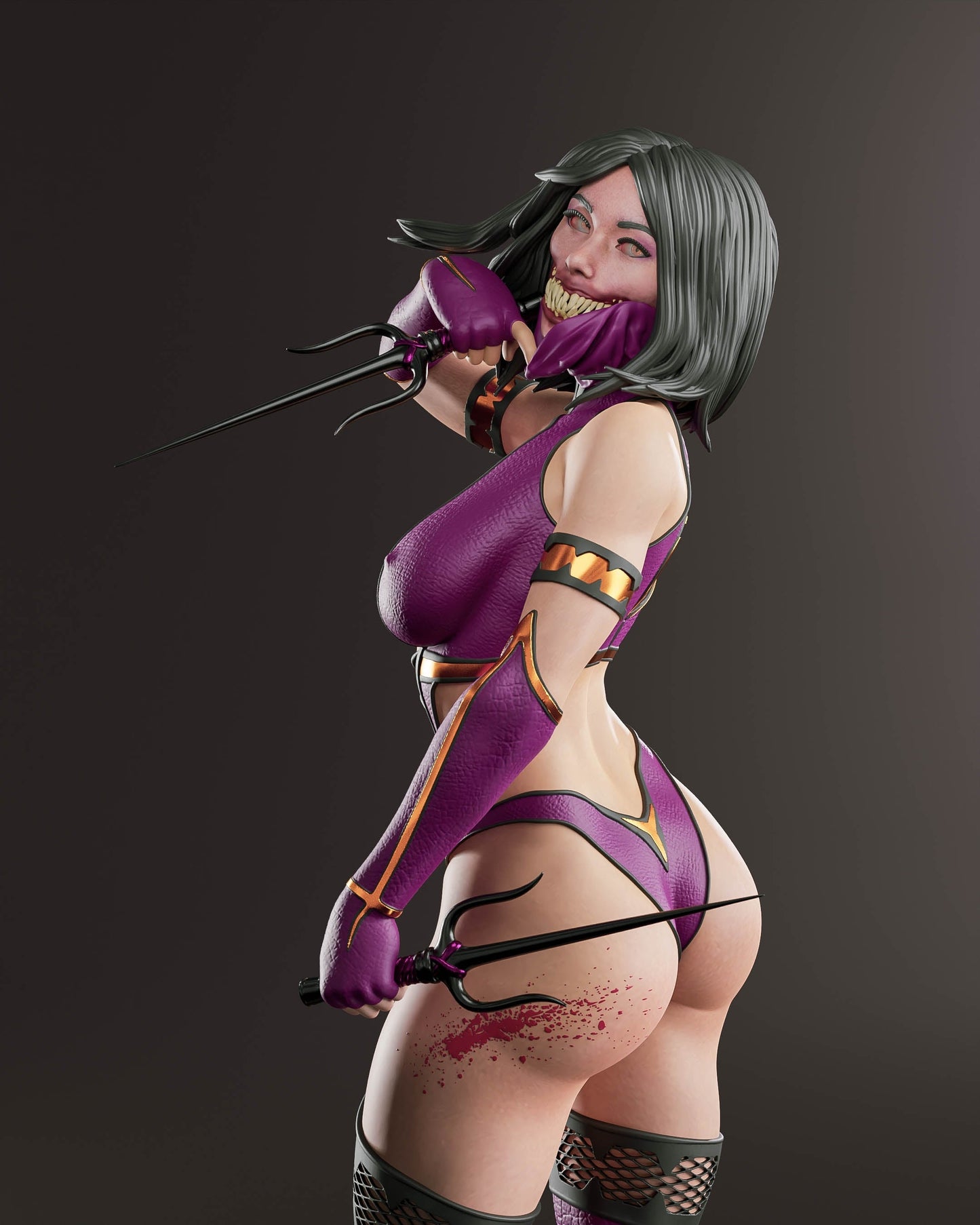 Mileena Special Edition - Mortal Kombat - STL 3D Print Files - 3D Printed Garage Kit ガレージキット Resin Model Scale Figure フィギュア