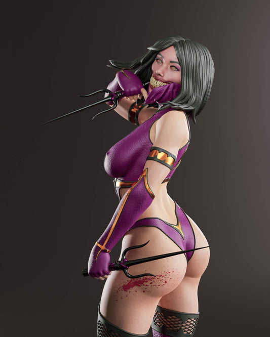 Mileena Special Edition - Mortal Kombat - STL 3D Print Files - 3D Printed Garage Kit ガレージキット Resin Model Scale Figure フィギュア