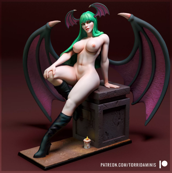 Morrigan Special Edition - Darkstalkers - STL 3D Print Files - 3D Printed Garage Kit ガレージキット Resin Model Scale Figure フィギュア