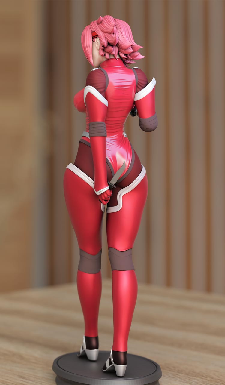 Kallen Kōzuki Special Edition - Code Geass - STL 3D Print Files - 3D Printed Garage Kit ガレージキット Resin Model Scale Figure フィギュア