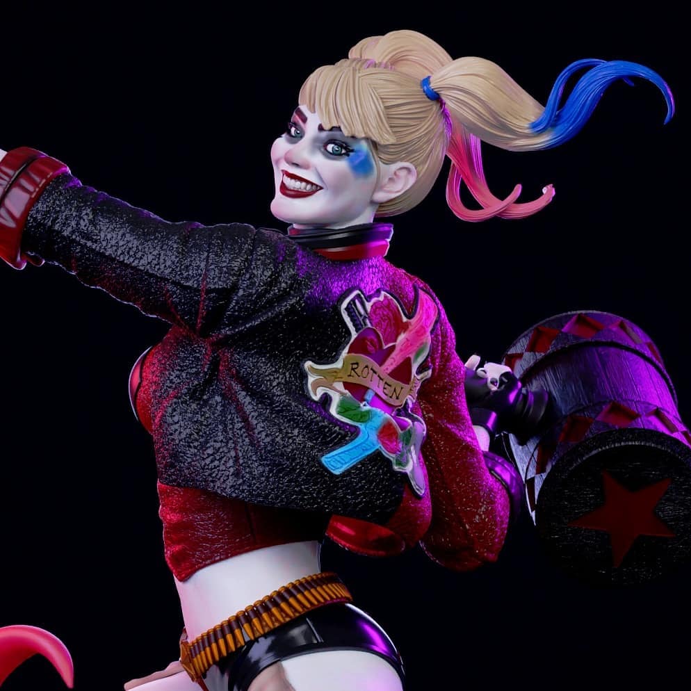 1421 Harley Quinn - DC Comics - STL 3D Print Files - 3D Printed Garage Kit ガレージキット Resin Model Scale Figure フィギュア
