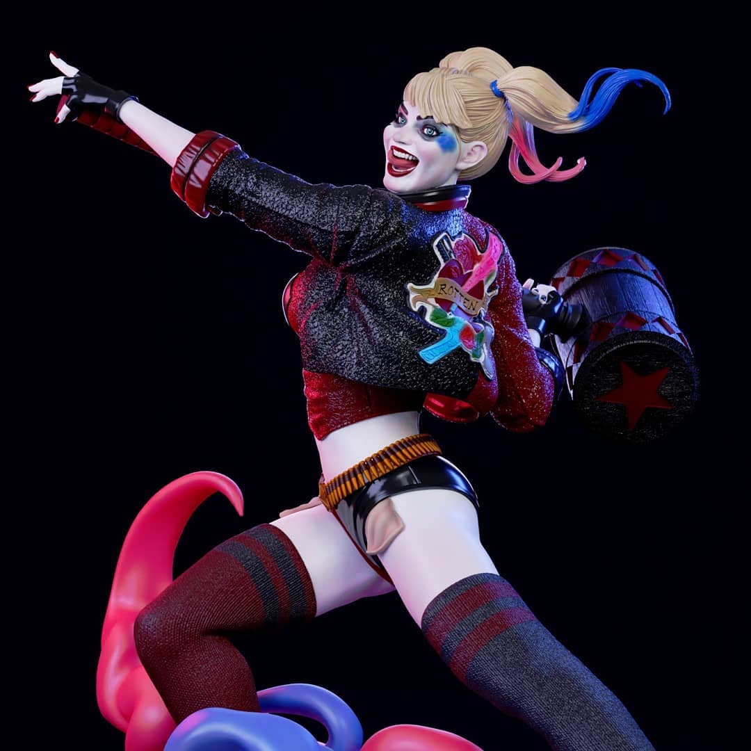 1421 Harley Quinn - DC Comics - STL 3D Print Files - 3D Printed Garage Kit ガレージキット Resin Model Scale Figure フィギュア