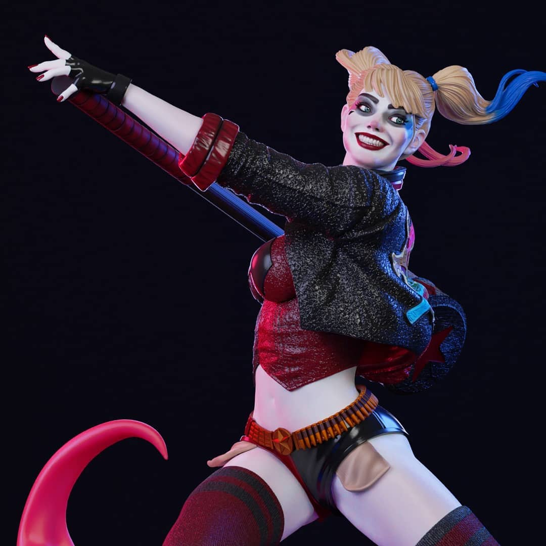 1421 Harley Quinn - DC Comics - STL 3D Print Files - 3D Printed Garage Kit ガレージキット Resin Model Scale Figure フィギュア